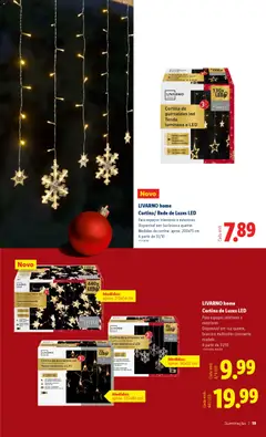 Pré-visualização LIVARNO home Cortina/Rede de Luzes LED, Para espaços interiores e exteriores Disponível em: luz branca quente Medidas da cortina: aprox. 200x73 cm válido de 22.10.2025 | Página: 19 | Produtos: Tenda, Cortina