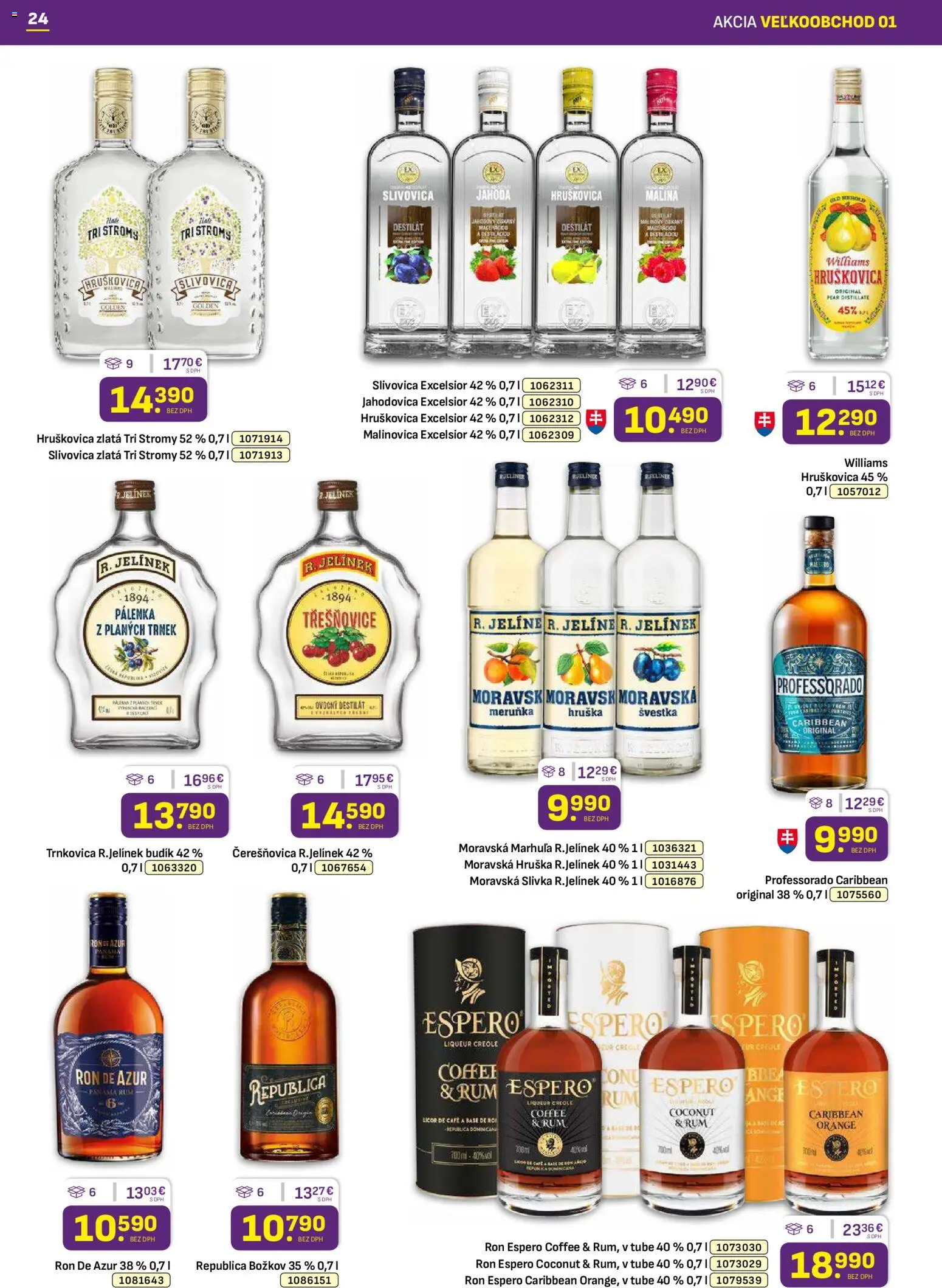 Nové Libex akcie – leták je platný od 05.01.2026 | Strana: 24 | Produkty: Božkov, Republica, Slivovica, Budík