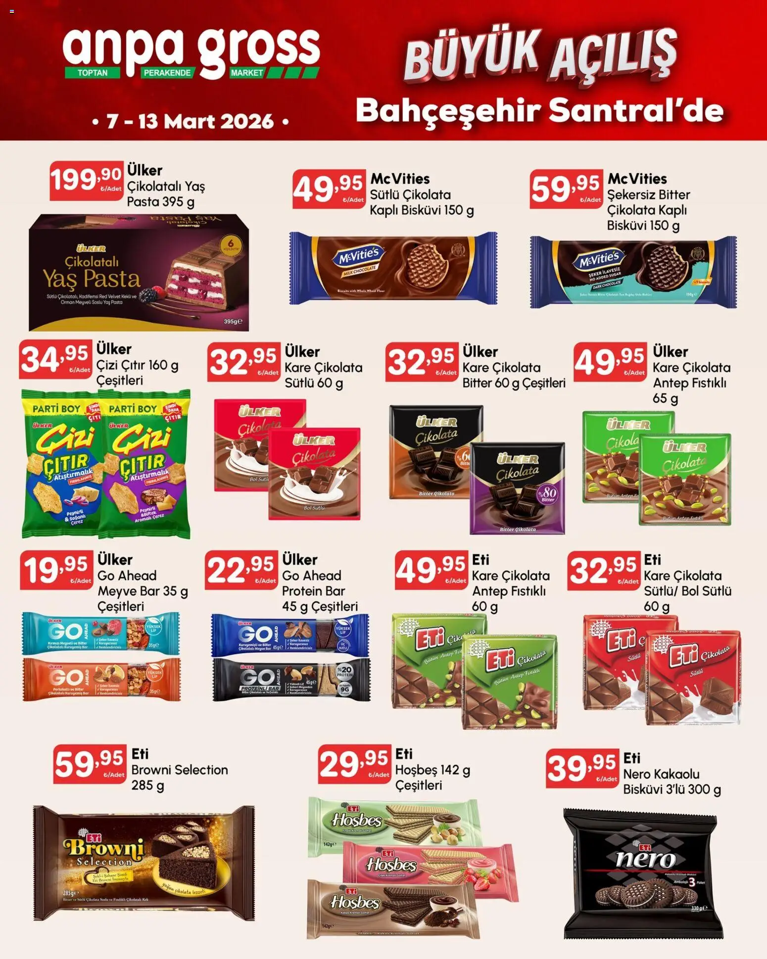 Anpa Gross - Katalog Büyük açılış 1 - 07.03.2026 tarihinden itibaren geçerlidir | Sayfa: 6 | Ürünler: Atıştırmalık, Şeker, Meyve, Bisküvi