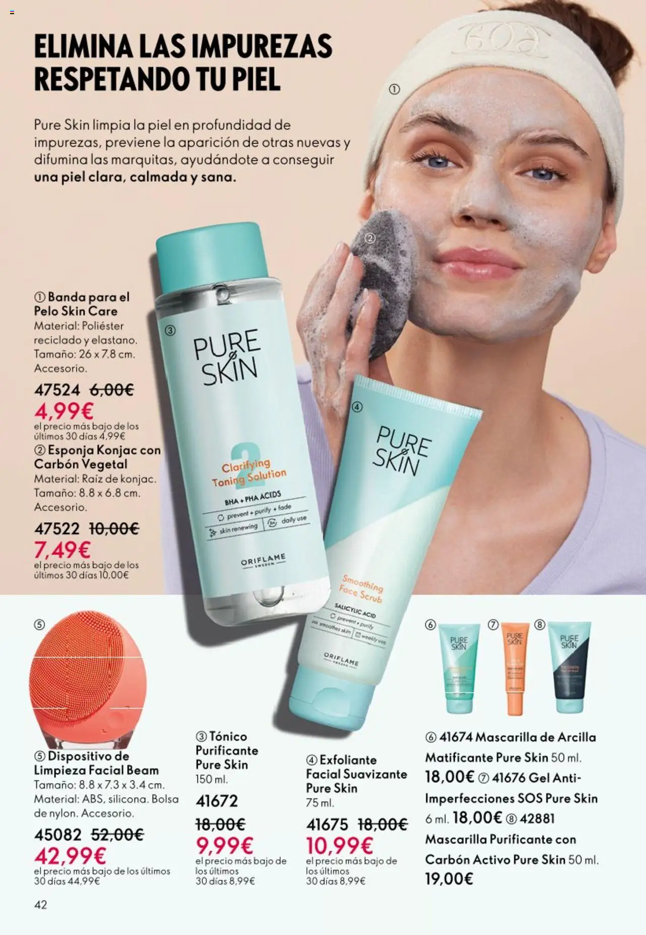 Oriflame - Catálogo Campaña 13 │ válido desde el 14.09.2025 | Página: 42 | Productos: Esponja, Γαύρος, Suavizante, Bolsa