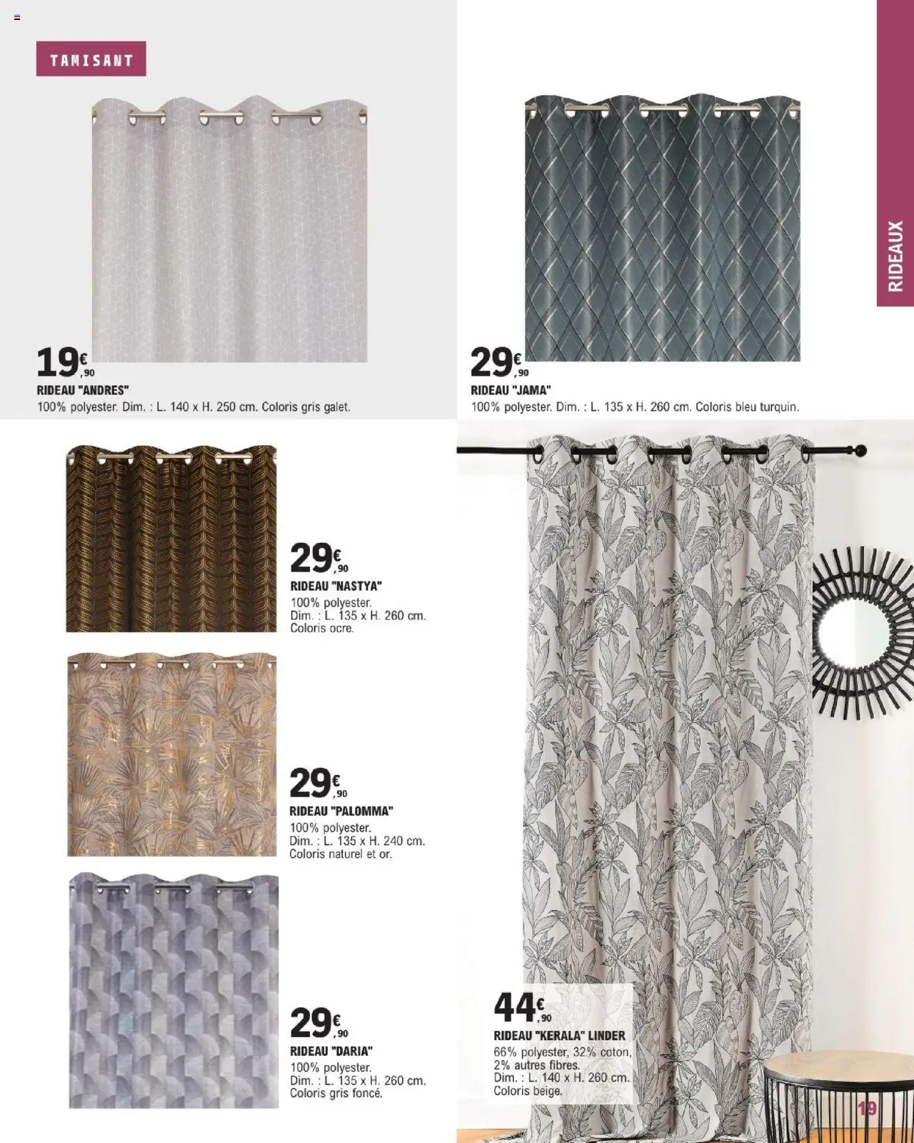  | Page: 19 | Produits: Rideau