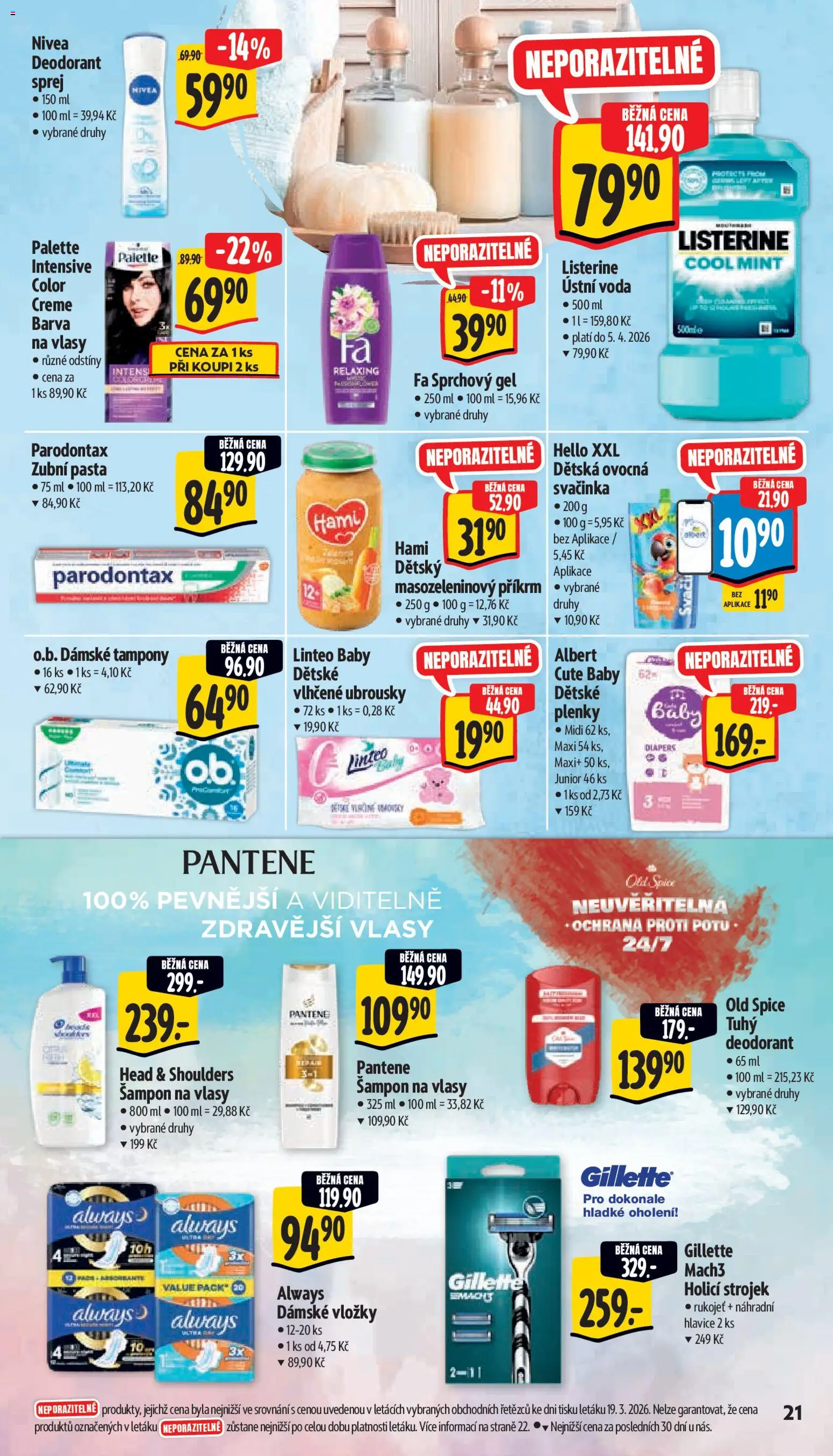 Albert leták - Supermarket od 25.03.2026 | Strana: 31 | Produkty: Ústní voda, Head & Shoulders, Old Spice, Šampon