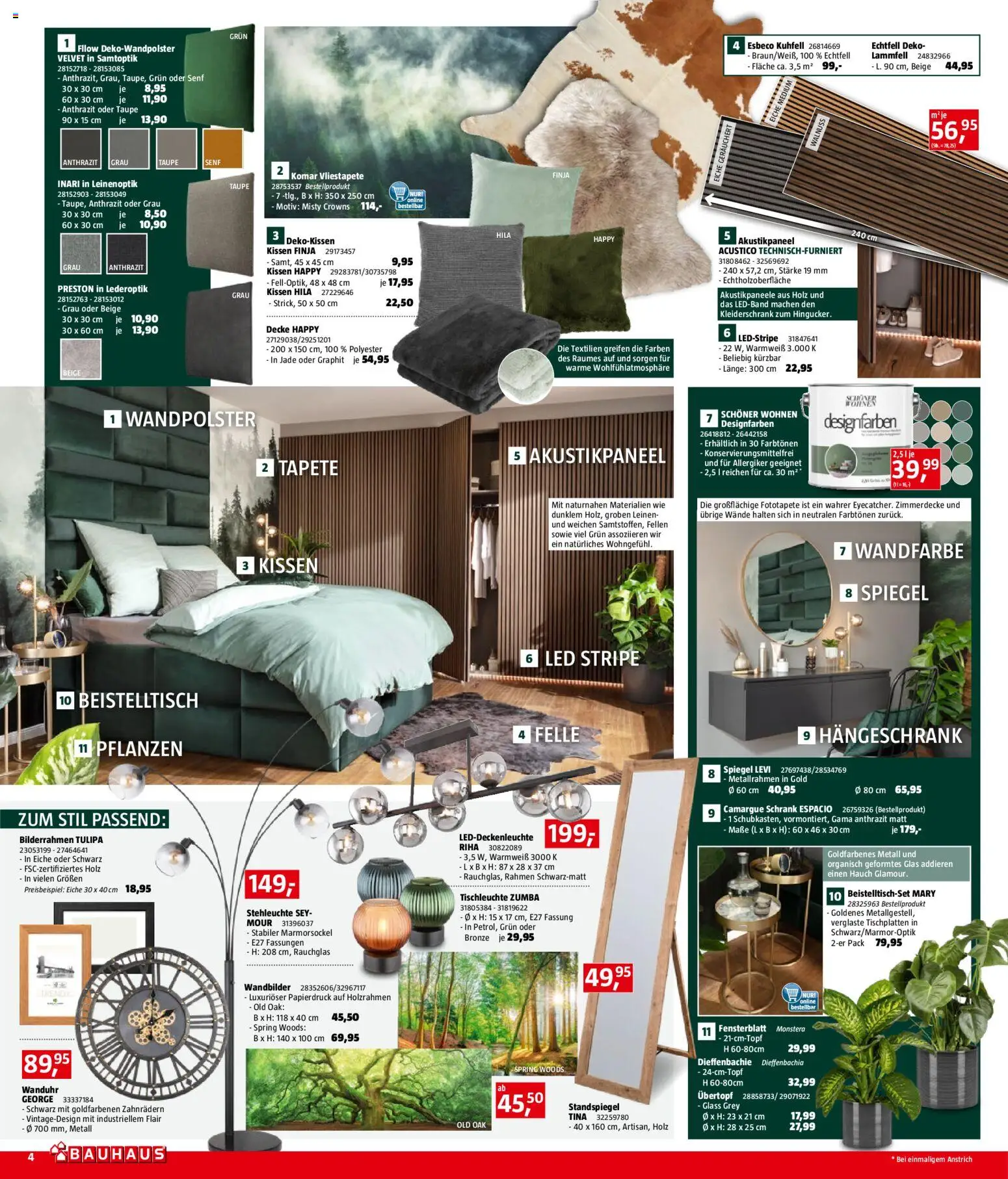 Bauhaus Prospekt aktuell gültig ab 05.11.2025 | Seite: 4 | Produkte: Decke, Kleiderschrank, Schrank, Spiegel