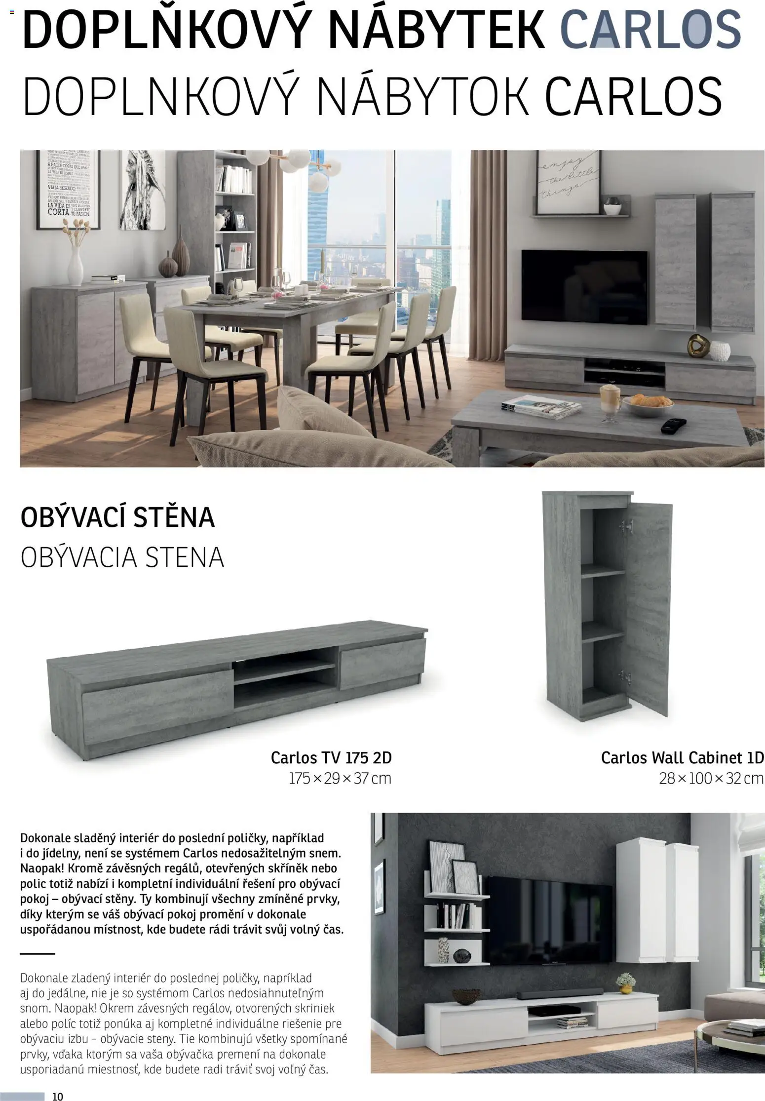 ASKO nábytek leták - Variabilní program Carlos od 01.01.2026 | Strana: 10 | Produkty: Tv, Nábytek, Obývací stěna