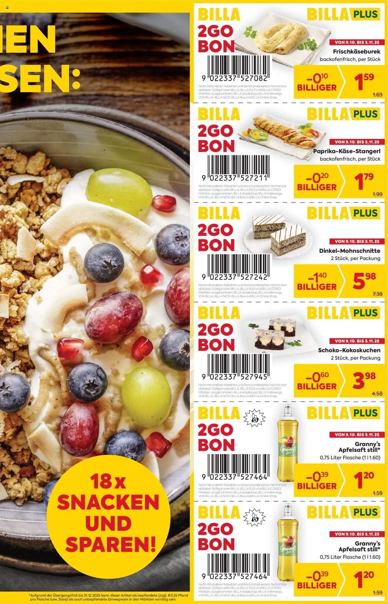 Billa 2Go Bons gültig ab 09.10.2025 | Seite: 3 | Produkte: Box, Planche de surf