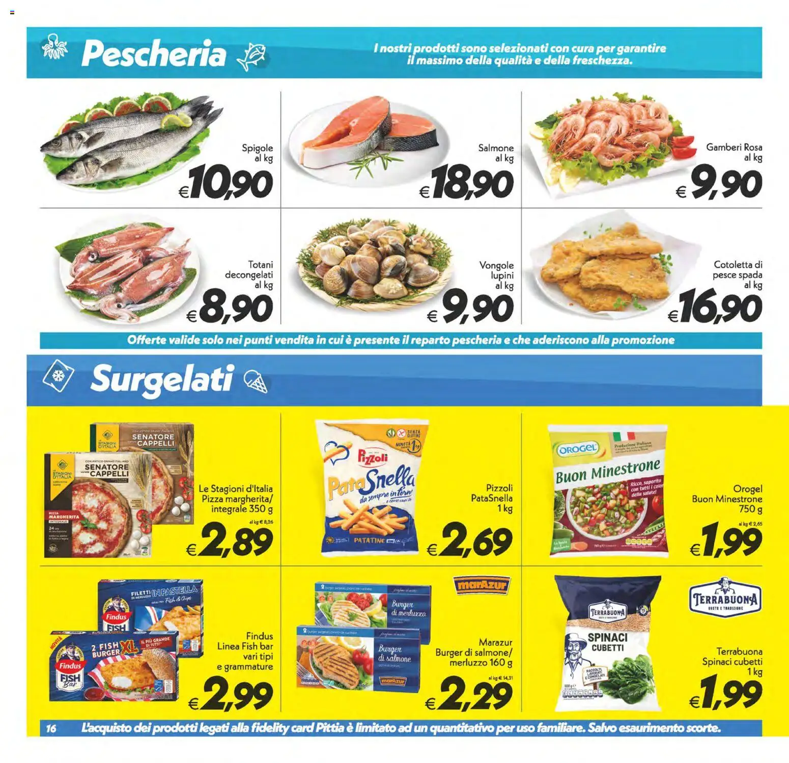 Volantino SuperConveniente del 17.04.2026 | Pagina: 16 | Prodotti: Minestrone, Merluzzo, Gamberi, Forno