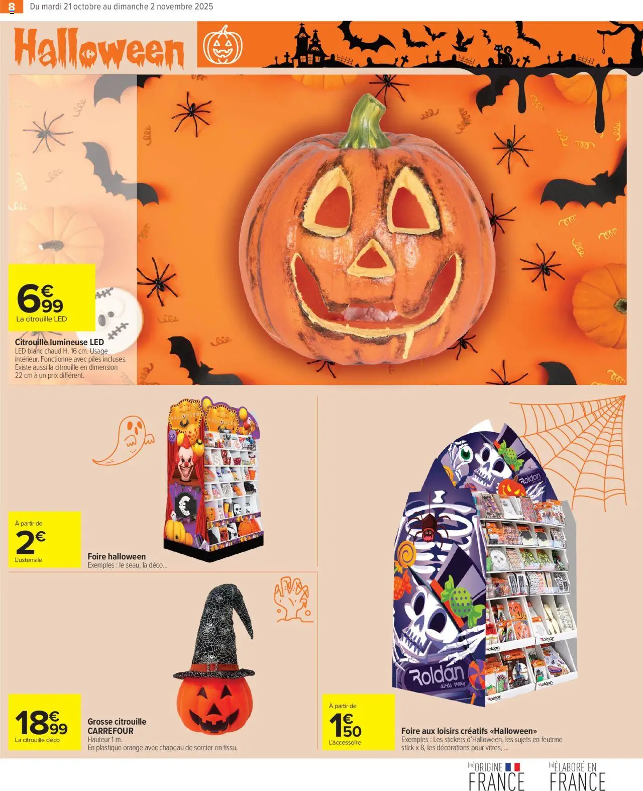 {H1} | Page: 10 | Produits: Orange, Citrouille, Piles, Chapeau