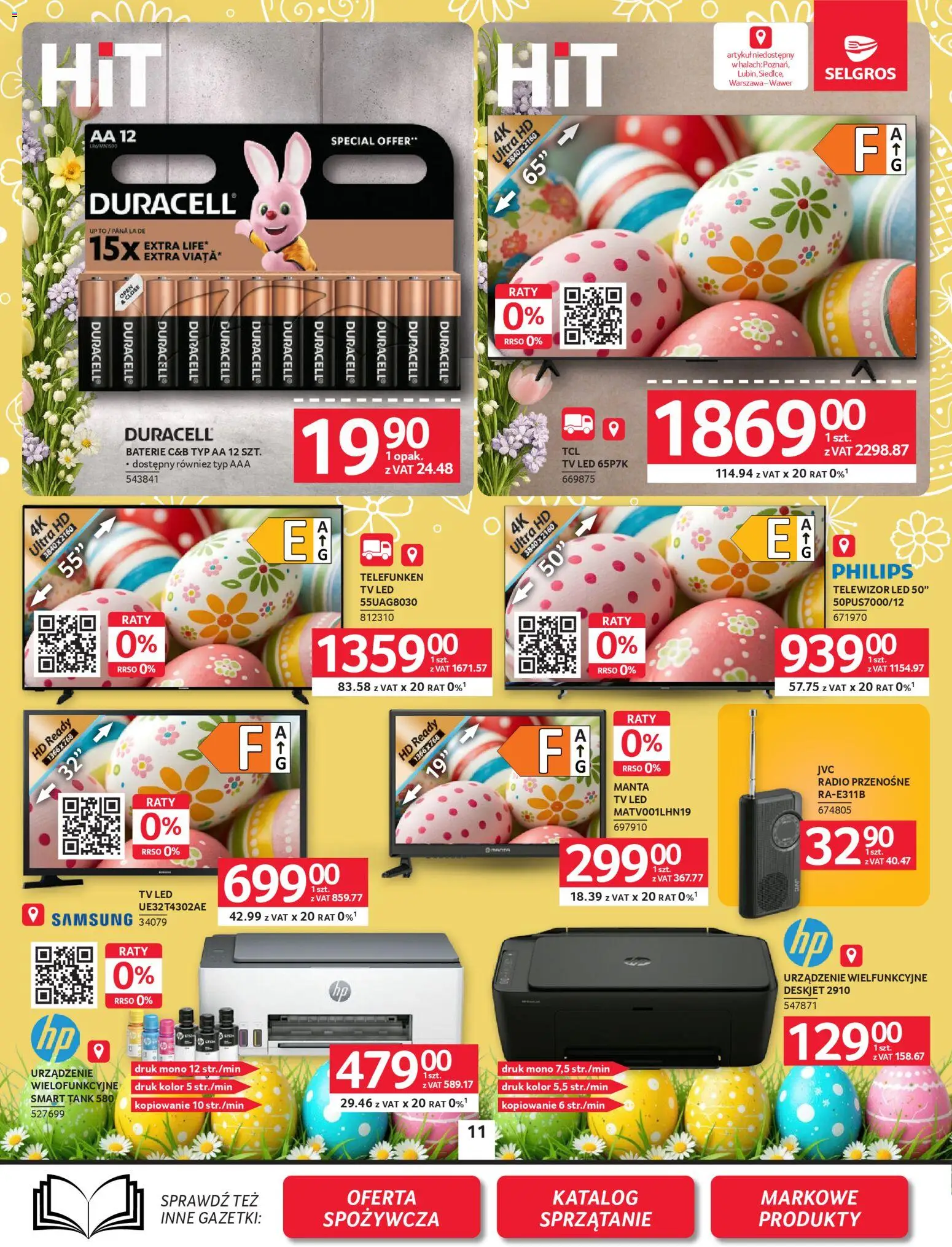 Selgros cash&carry gazetka - Oferta przemysłowa od 26.03.2026 | Strona: 13 | Produkty: Telewizor, Radio, Baterie