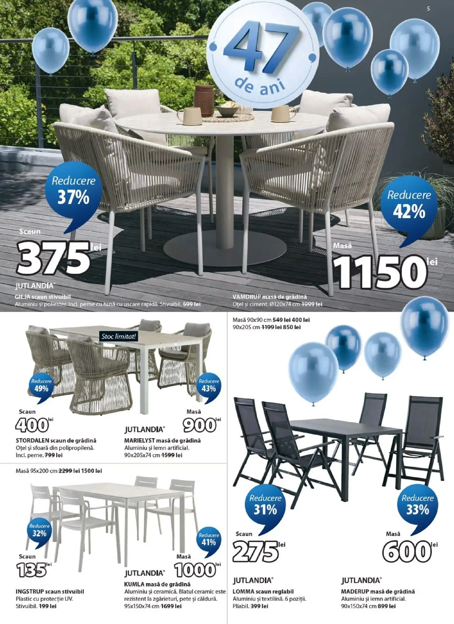 Noul catalog JYSK – valabil de la 25.03.2026 | Pagină: 5 | Produse: Masă, Scaun