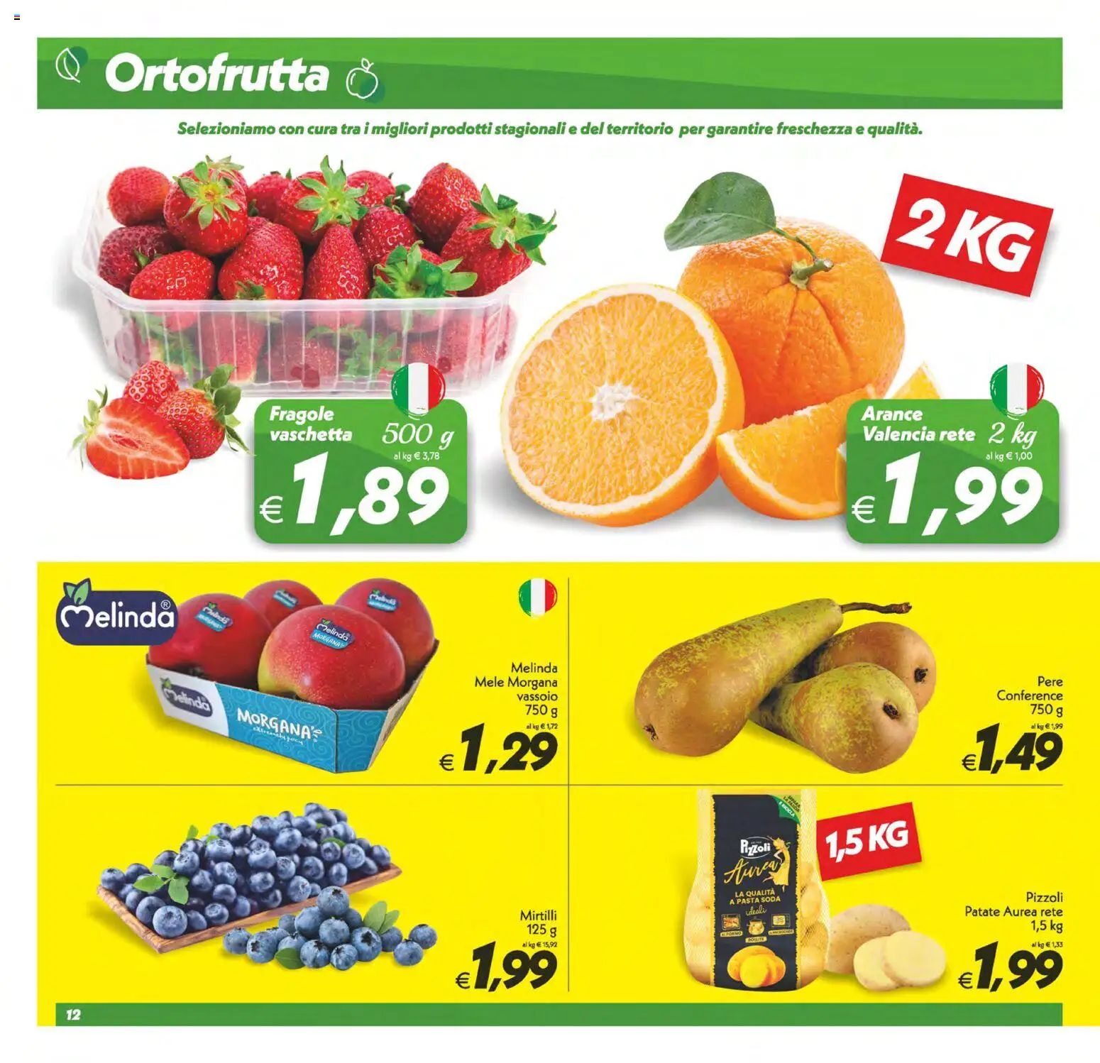 Volantino SuperConveniente del 17.04.2026 | Pagina: 12 | Prodotti: Patate, Pasta, Mirtilli, Vassoio