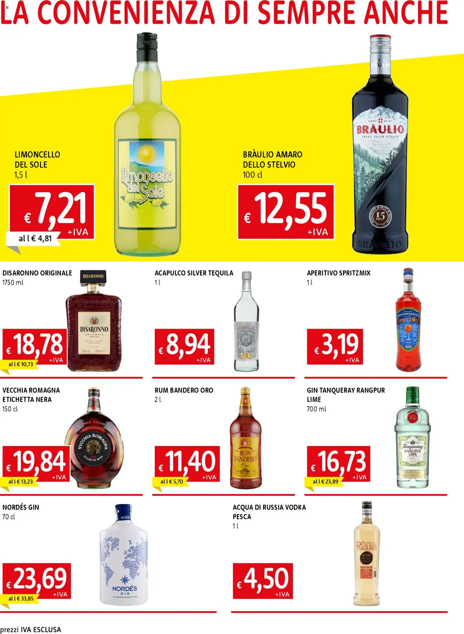 Volantino Famila del 22.01.2026 | Pagina: 6 | Prodotti: Vodka, Rum, Tequila, Amaro