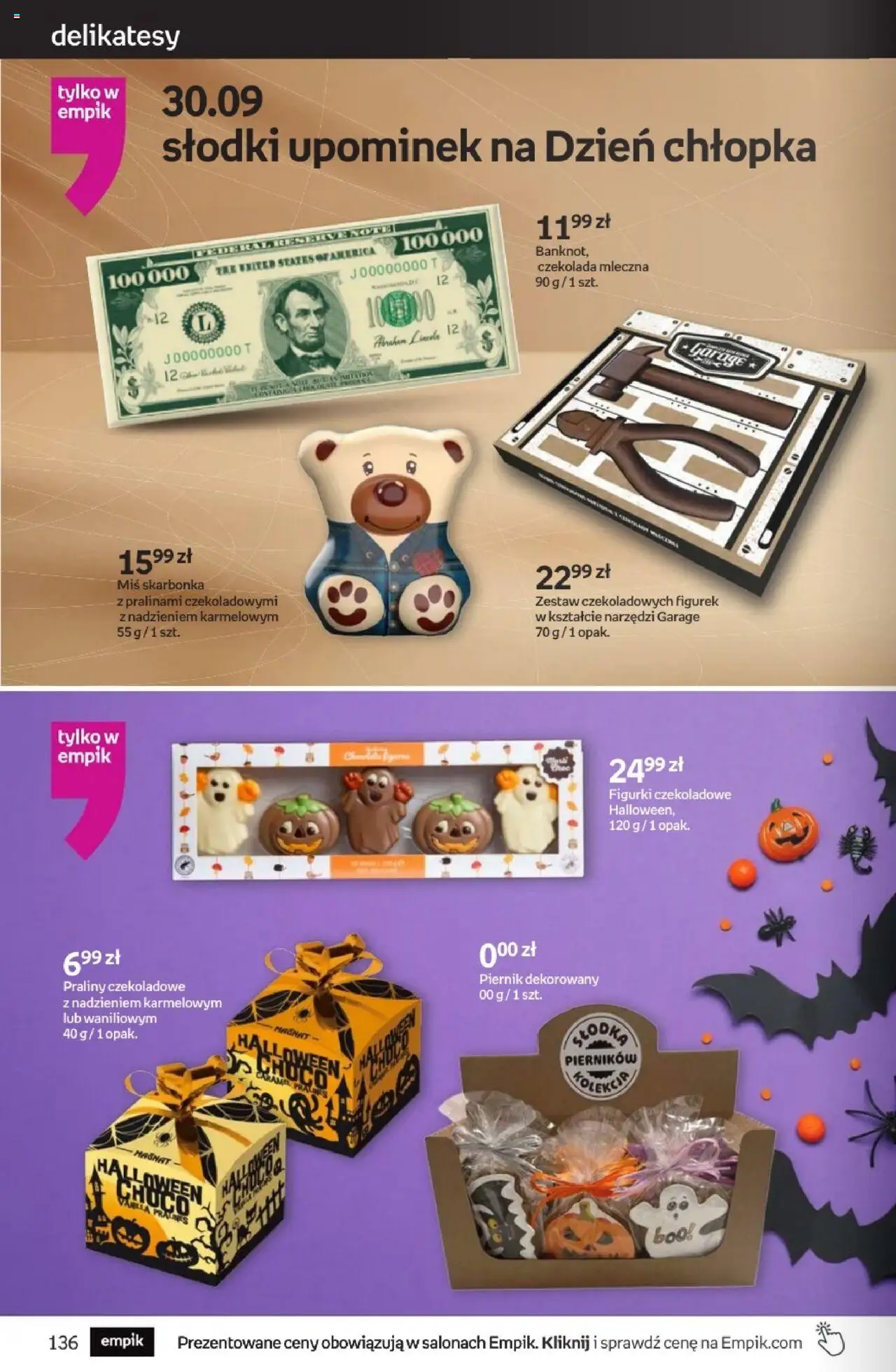 Empik promocje od 24.09.2025 | Strona: 136 | Produkty: Praliny, Piernik, Delikatesy, Czekolada