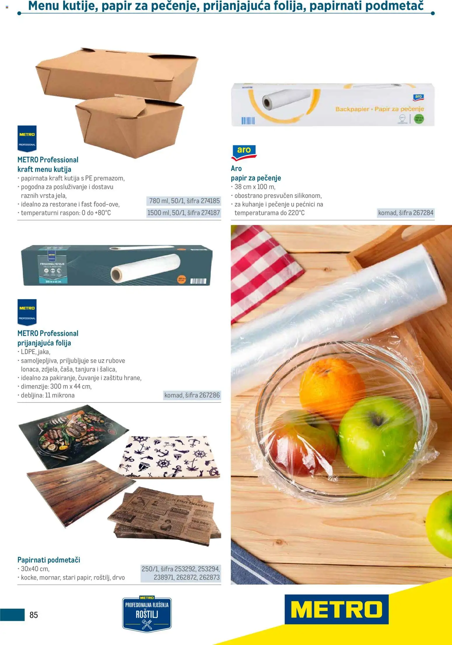 Metro katalog | vrijedi od 05.03.2026 | Stranica: 85 | Proizvodi: Roštilj, Kutija, Papir za pečenje
