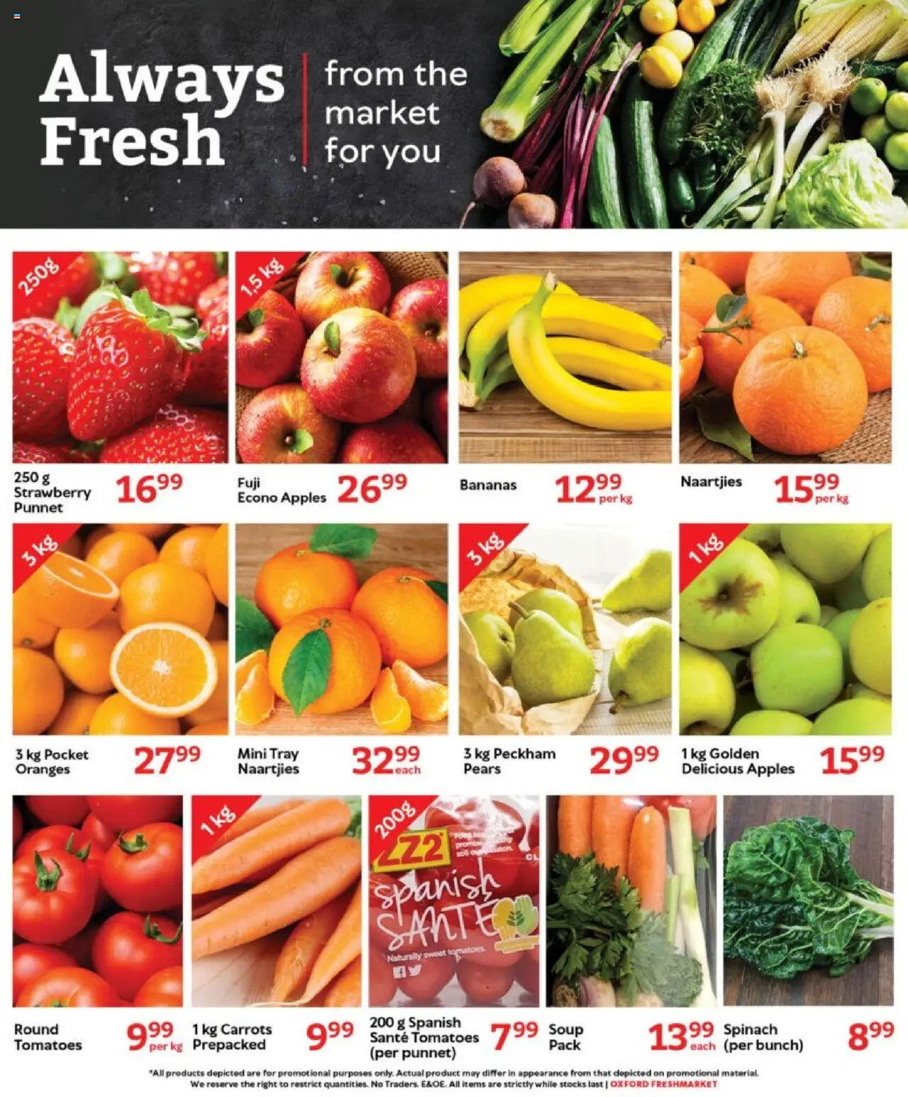 Oxford Freshmarket Specials │ valid from 20.08.2025 | Page: 6 | Products: Pears, Apples, Tomatoes, Bananas