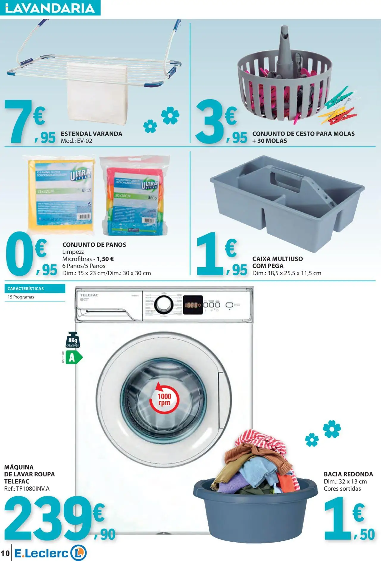 E.Leclerc - Folheto Feira Animal e Casa │ válido de 30.09.2025 | Página: 10 | Produtos: Máquina de lavar, Caixa