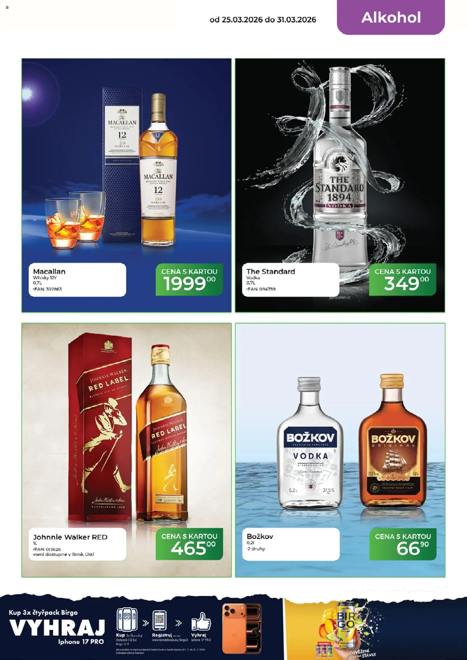 Tamda Foods leták od 25.03.2026 | Strana: 17 | Produkty: Whisky, Red Label, Božkov, Božkov originál