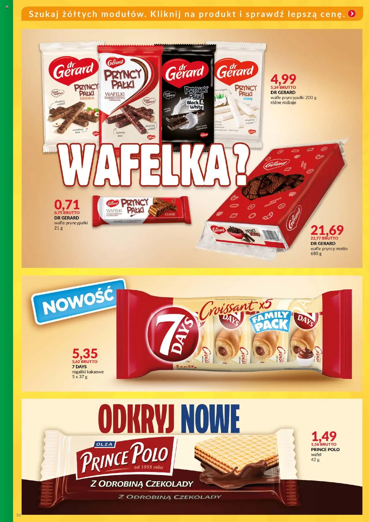 Eurocash Gazetka - Katalog Artykułów Spożywczych od 01.06.2025 | Strona: 33 | Produkty: Czekolady, Wafle, Wafelki, Czekolada