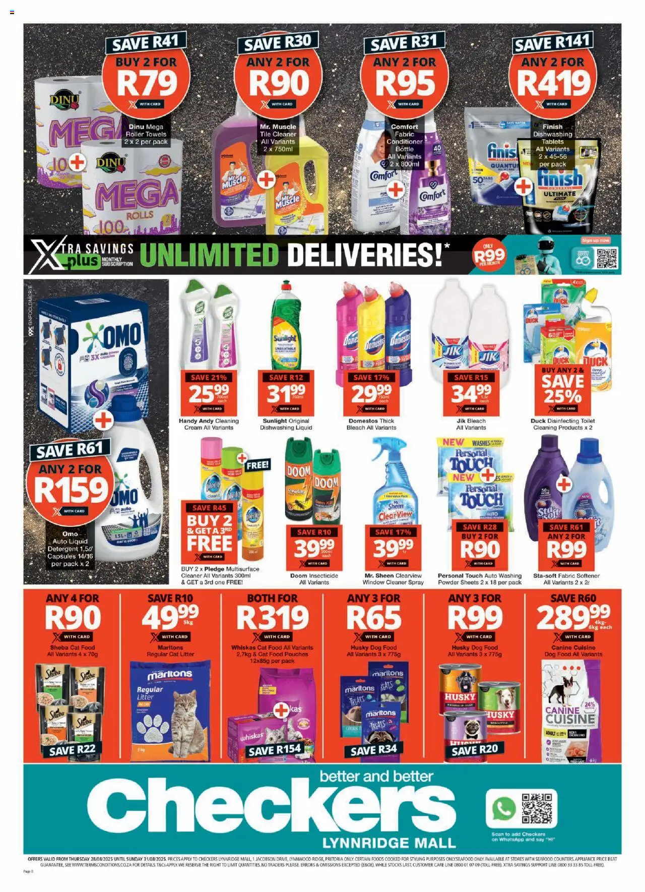 Checkers Gauteng -  Lynnridge Mall Store Opening │ valid from 28.08.2025 | Page: 8 | Products: Powder, Cream, Seafood, Cat litter