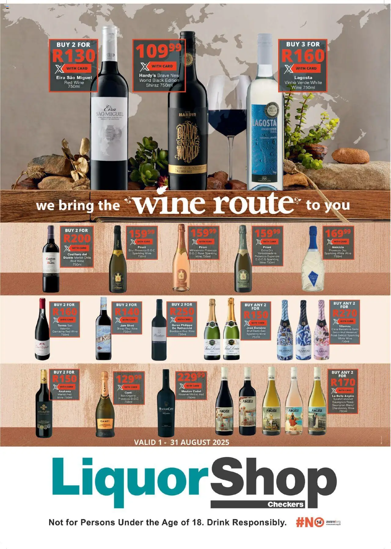Checkers - Wine Promotion │ valid from 01.08.2025 | Page: 1 | Products: Jam, Wine