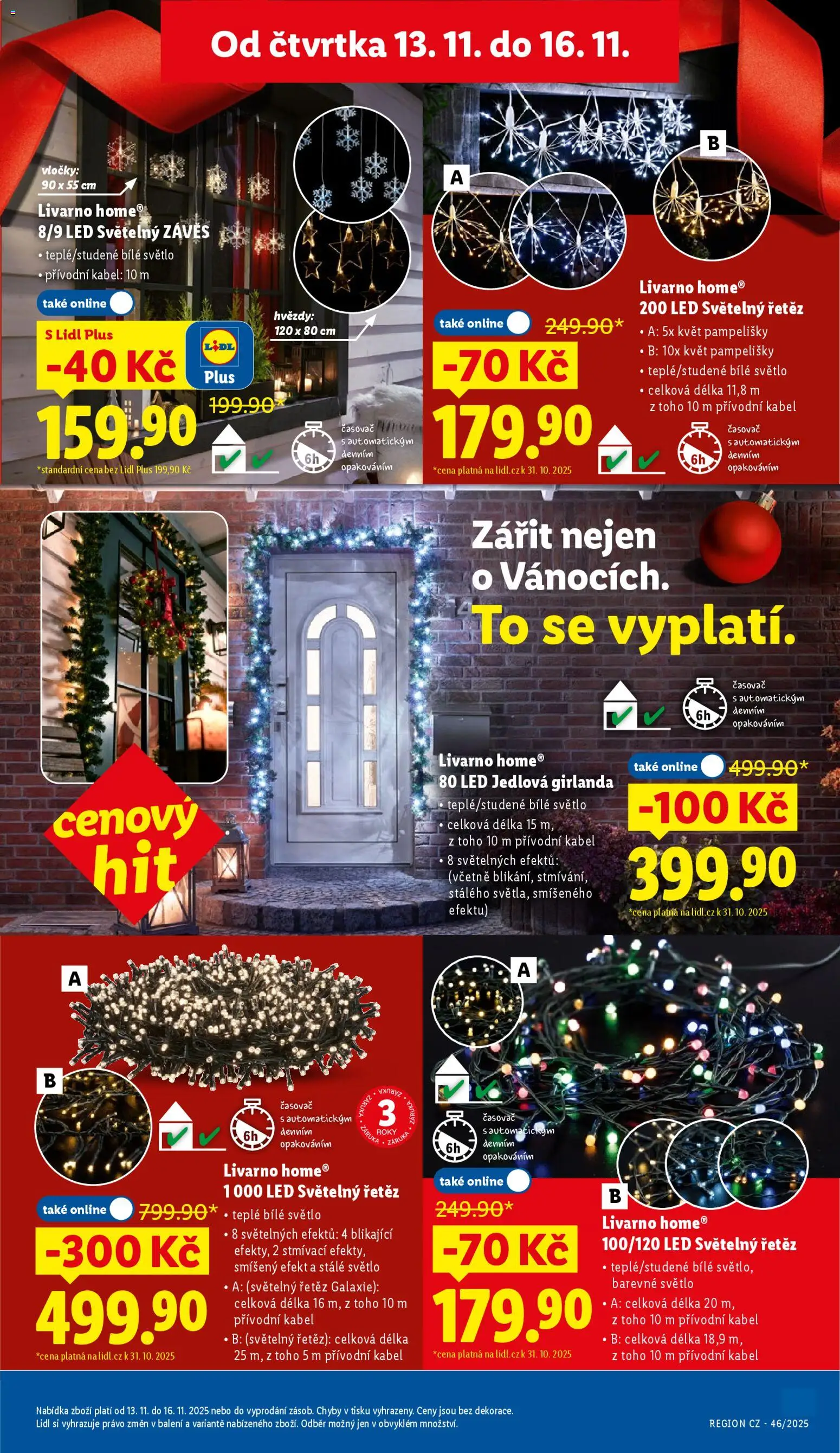 Lidl leták - Spotřební zboží od 10.11.2025 | Strana: 25 | Produkty: Vločky, Kabel, Světelný řetěz, Časovač