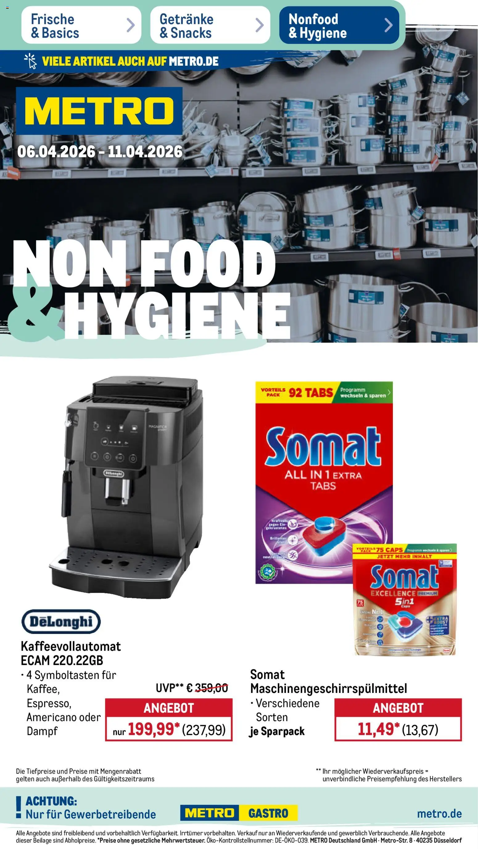 Metro Prospekt 	 – gültig ab 06.04.2026 | Seite: 40 | Produkte: Kaffeevollautomat