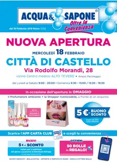 Anteprima del volantino Acqua e Sapone volantino Città di Castelo valido a partire dal 18.02.2026