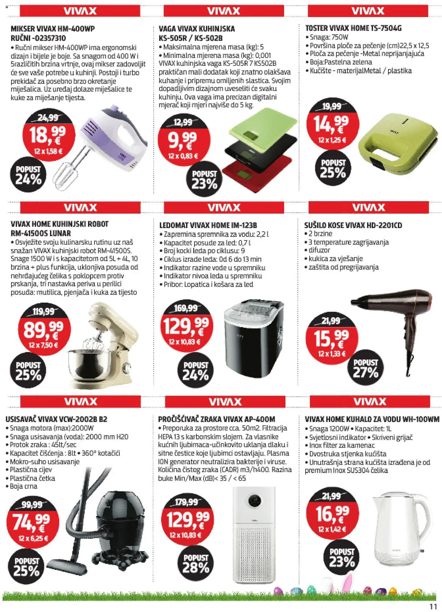 Centar Tehnike katalog | vrijedi od 30.03.2026 | Stranica: 11 | Proizvodi: Usisavač, Košara, Četka, Voda