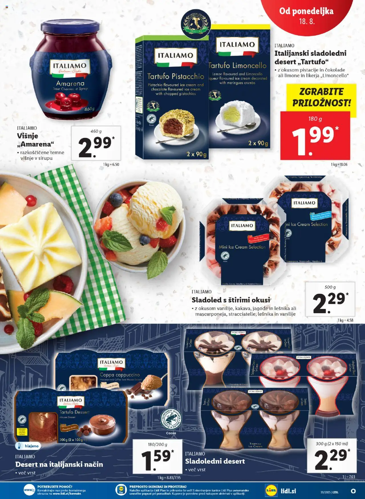 Lidl katalog │ velja od 14.08.2025 | Stran: 59 | Izdelki: Pistacije, Jagode, Sladoled