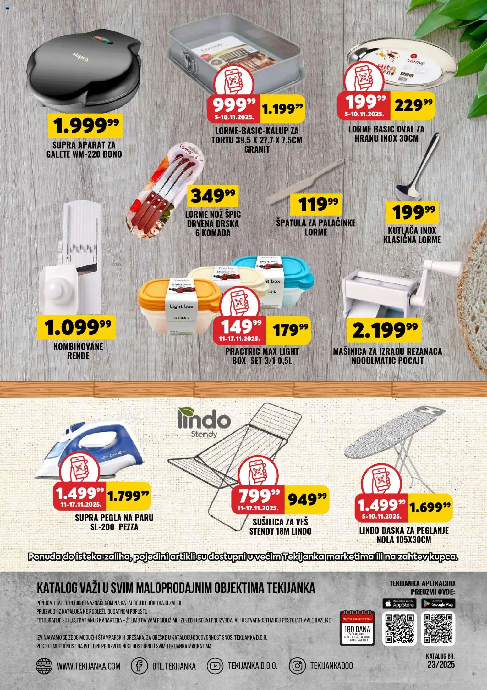 Tekijanka katalog - važi od 05.11.2025 | Strana: 16 | Proizvode: Pegla, Daska za peglanje, Galete, Palačinke