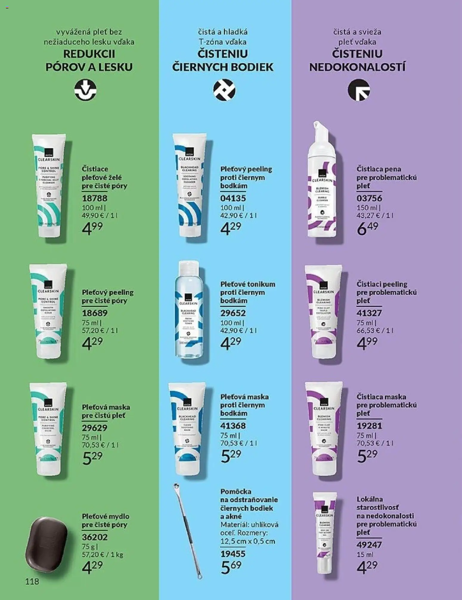 Nové Avon akcie – leták je platný od 01.05.2026 | Strana: 118 | Produkty: Maska, Peeling, Mydlo