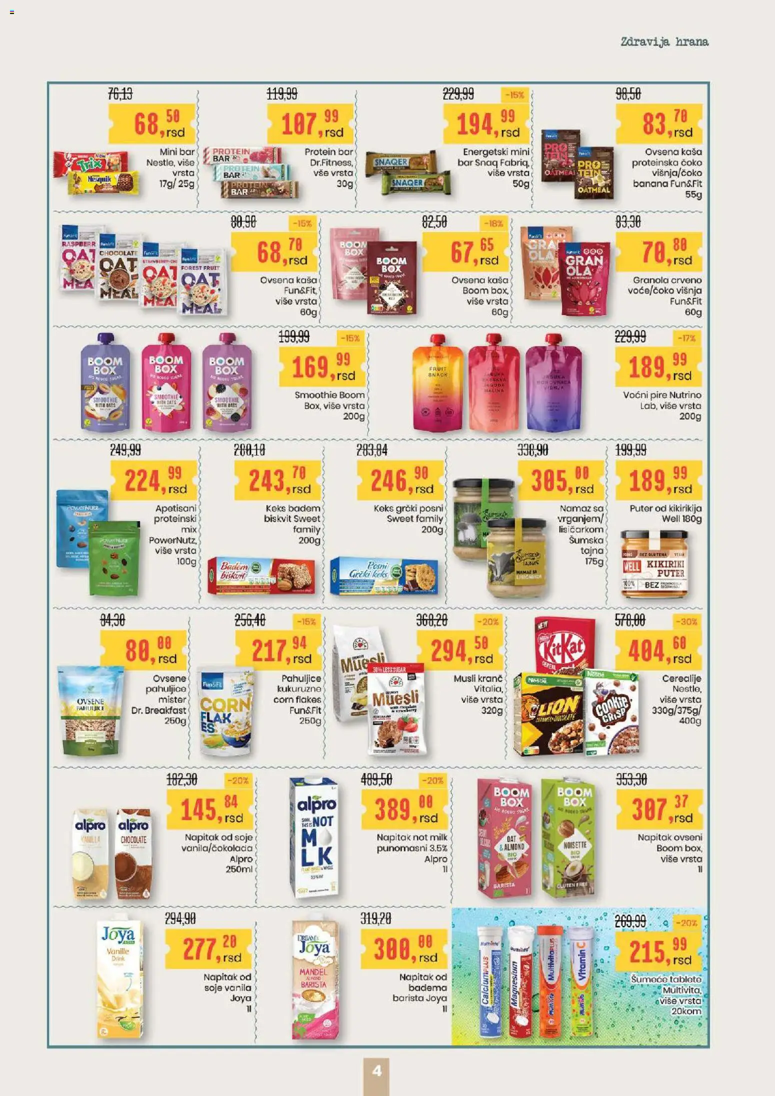 Aroma Market katalog - važi od 13.11.2025 | Strana: 4 | Proizvode: Pahuljice, Ovsena kaša, Ovsene pahuljice, Kikiriki