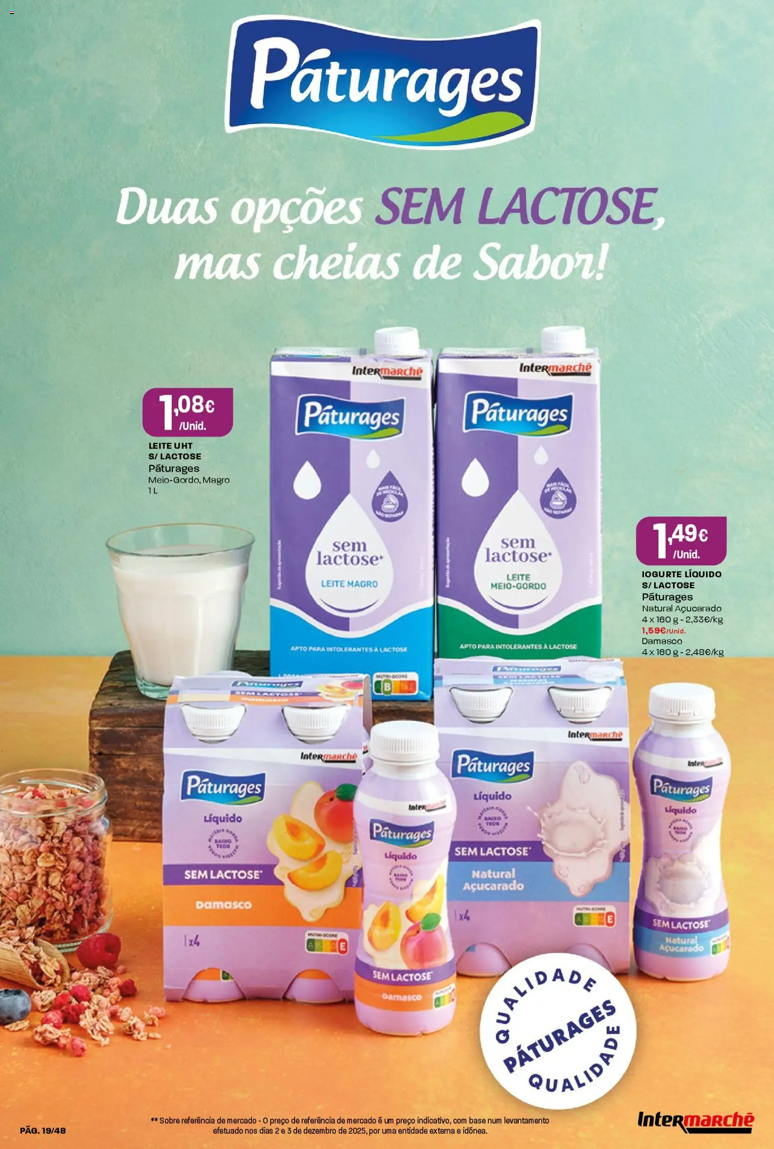 Intermarché folheto │ válido de 08.01.2026 | Página: 19 | Produtos: Base, Leite, Iogurte, Iogurte liquido