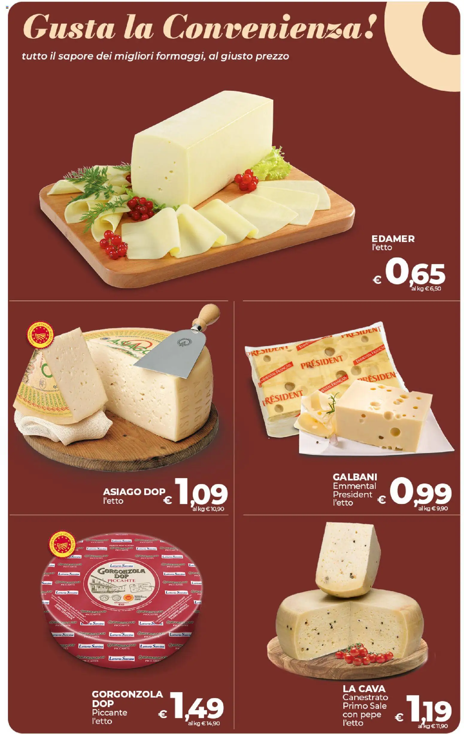 Volantino COOP del 17.01.2026 | Pagina: 9 | Prodotti: Sale, Pepe, Gorgonzola, Emmental