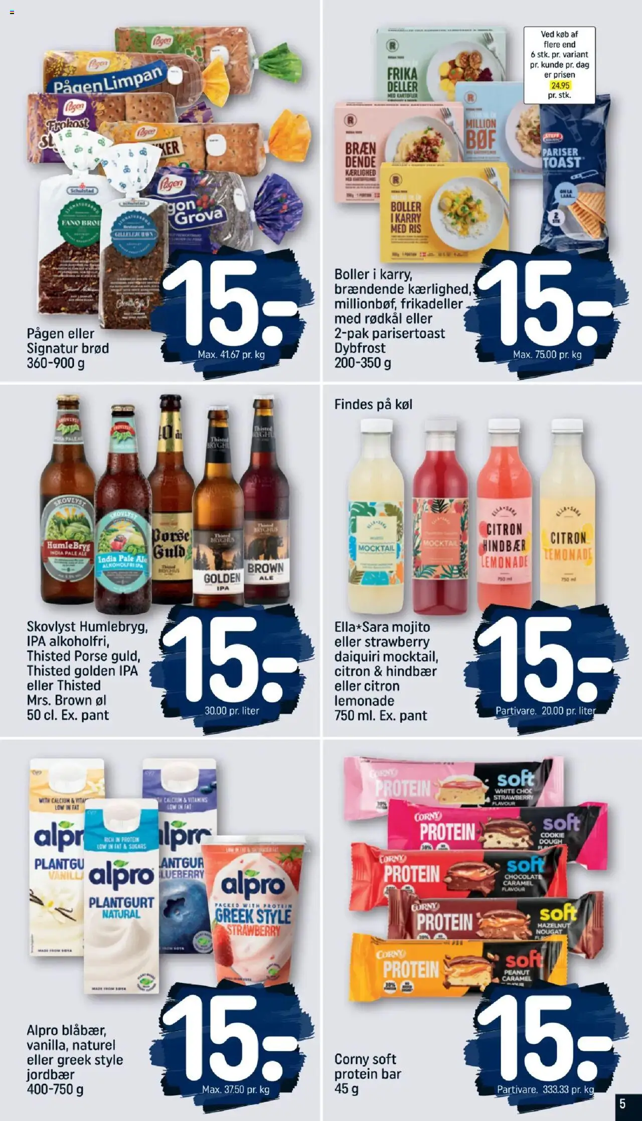 Rema 1000 Tilbudsavis gyldig fra 16.08.2025 | Side: 5 | Produkter: Brød, Ris, Jordbær, Hindbær