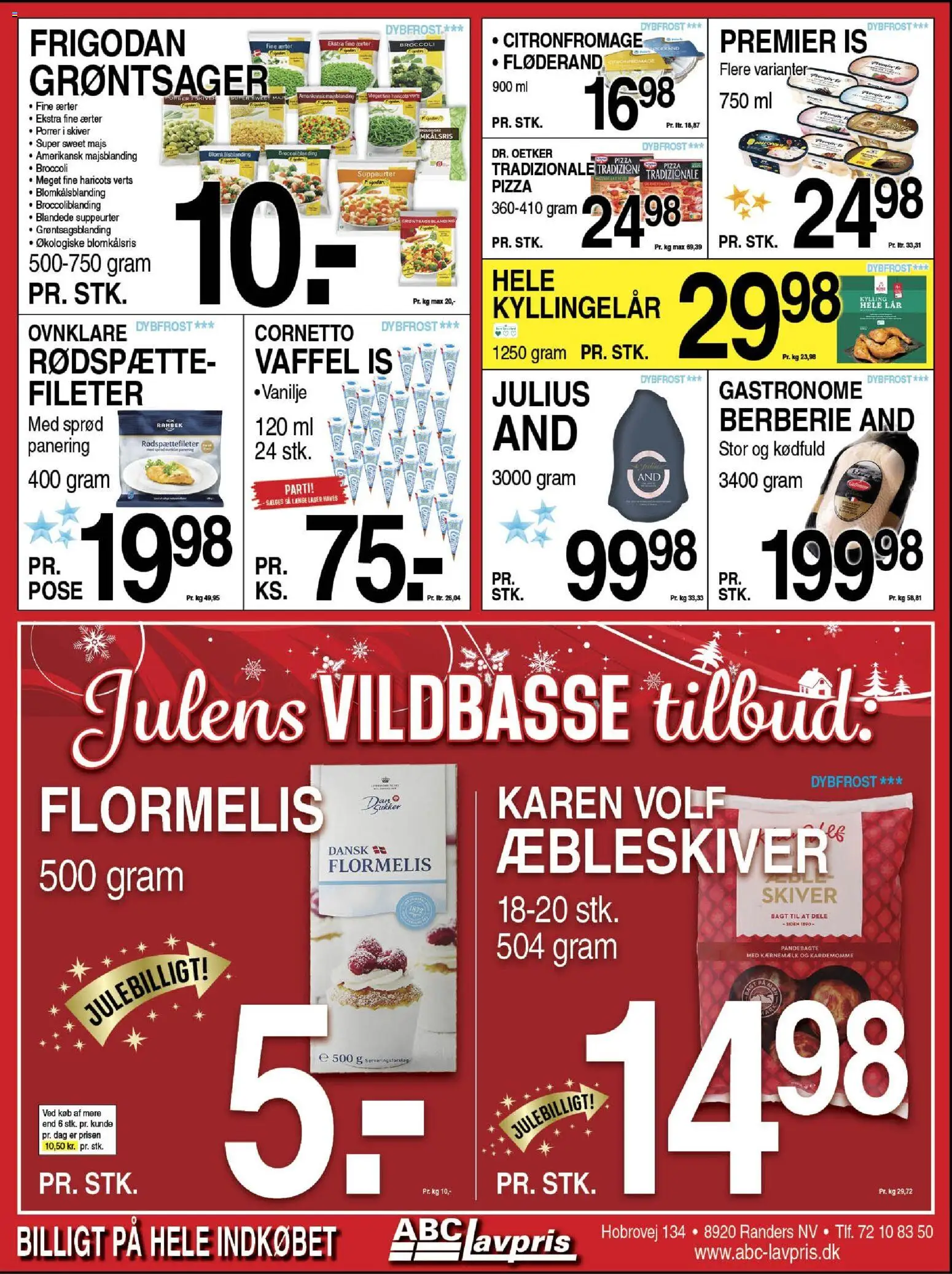 Abc Lavpris tilbudsavis – gyldig fra 10.12.2025 | Side: 5 | Produkter: Pizza, Majs, Flormelis, Ærter