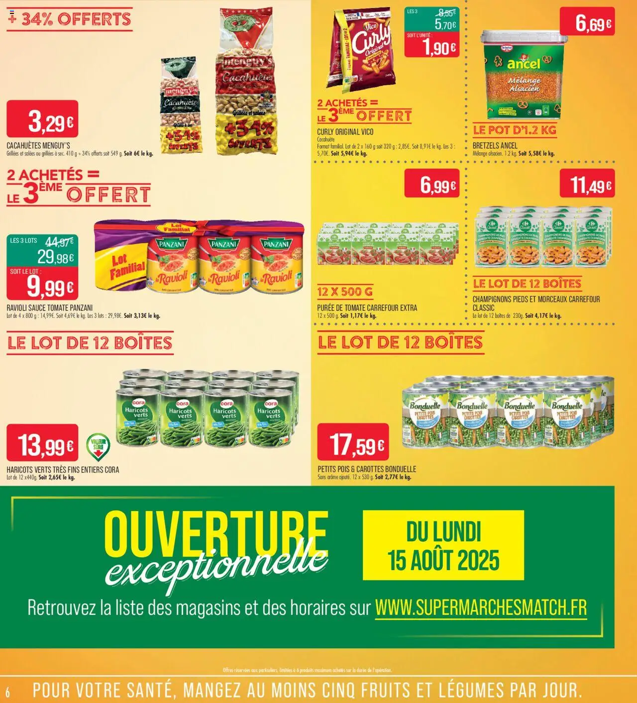  | Page: 6 | Produits: Carottes, Cacahuète, Haricots verts, Pois