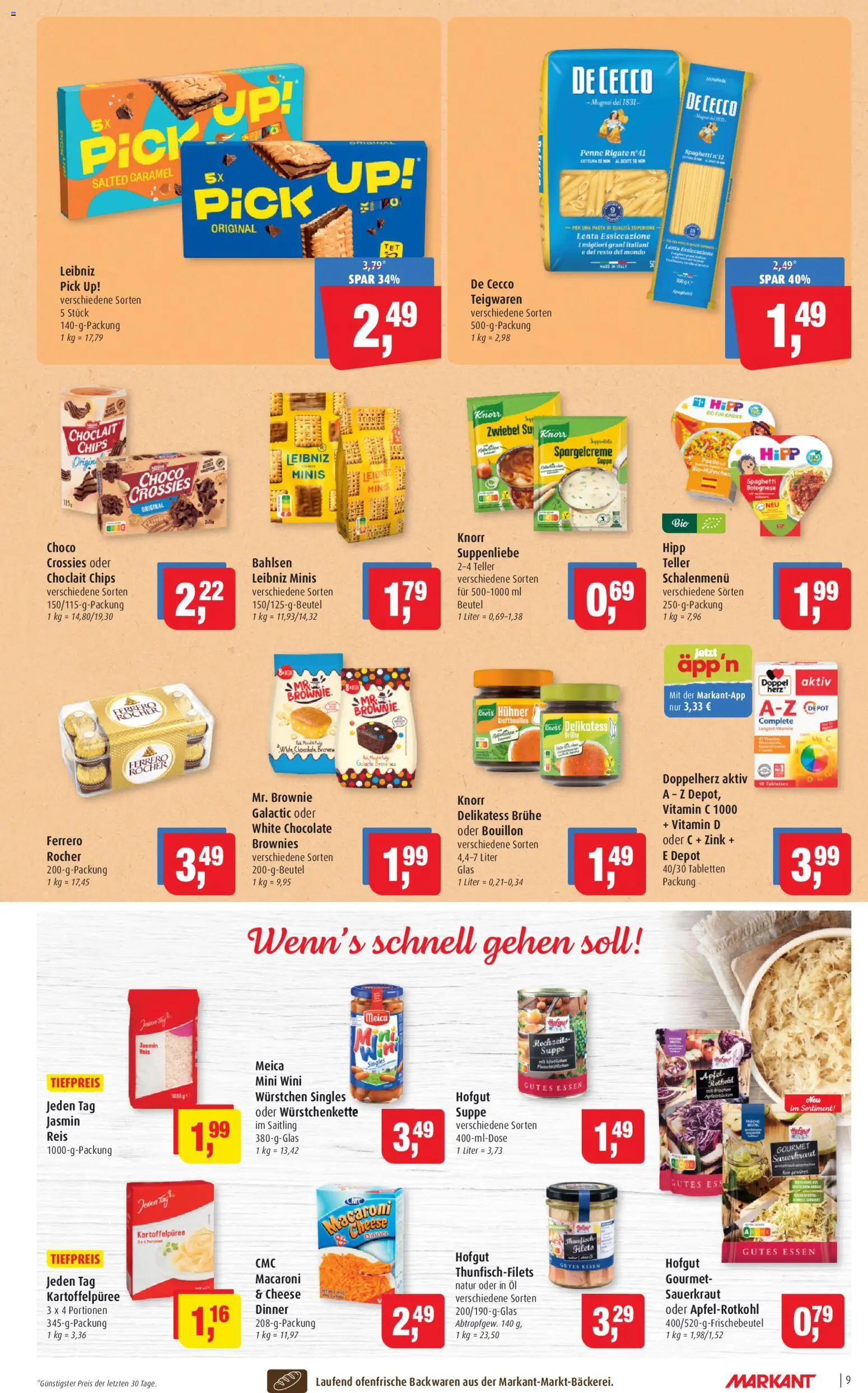 Markant Prospekt 	 – gültig ab 02.02.2026 | Seite: 9 | Produkte: Ferrero rocher, Rotkohl, Meica, Reis