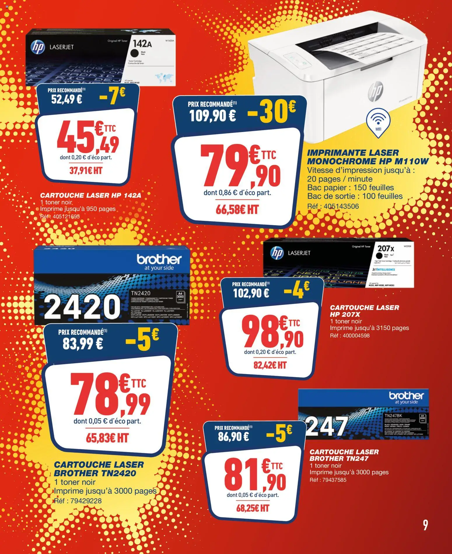 {H1} | Page: 9 | Produits: Imprimante, Toner, Cartouche