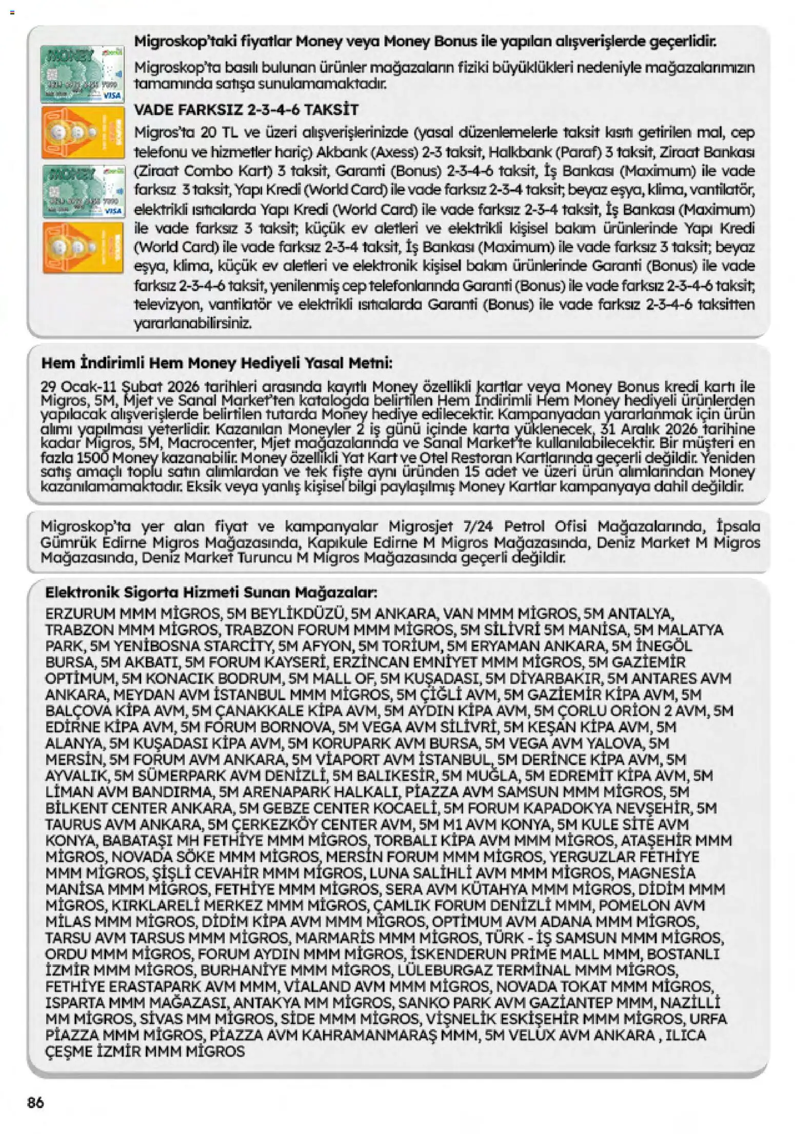 Migros Katalog - 5M Migroskop Dijital - 29.01.2026 tarihinden itibaren geçerlidir | Sayfa: 86