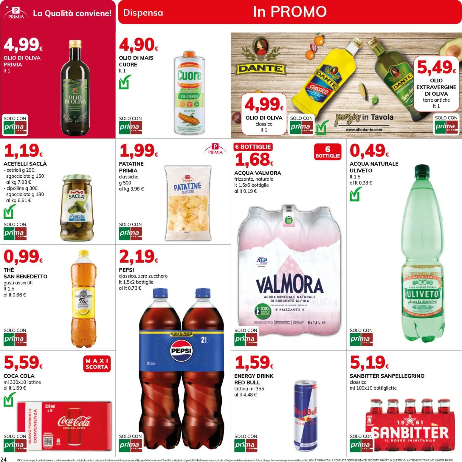 Volantino Basko del 10.03.2026 | Pagina: 24 | Prodotti: Zucchero, Olio, Acqua minerale, Coca Cola