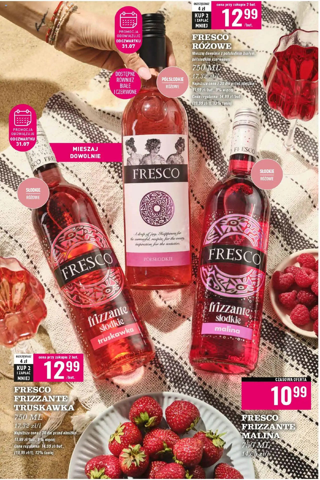 Biedronka gazetka - Czas na toast od 28.07.2025 | Strona: 20 | Produkty: Malina, Fresco
