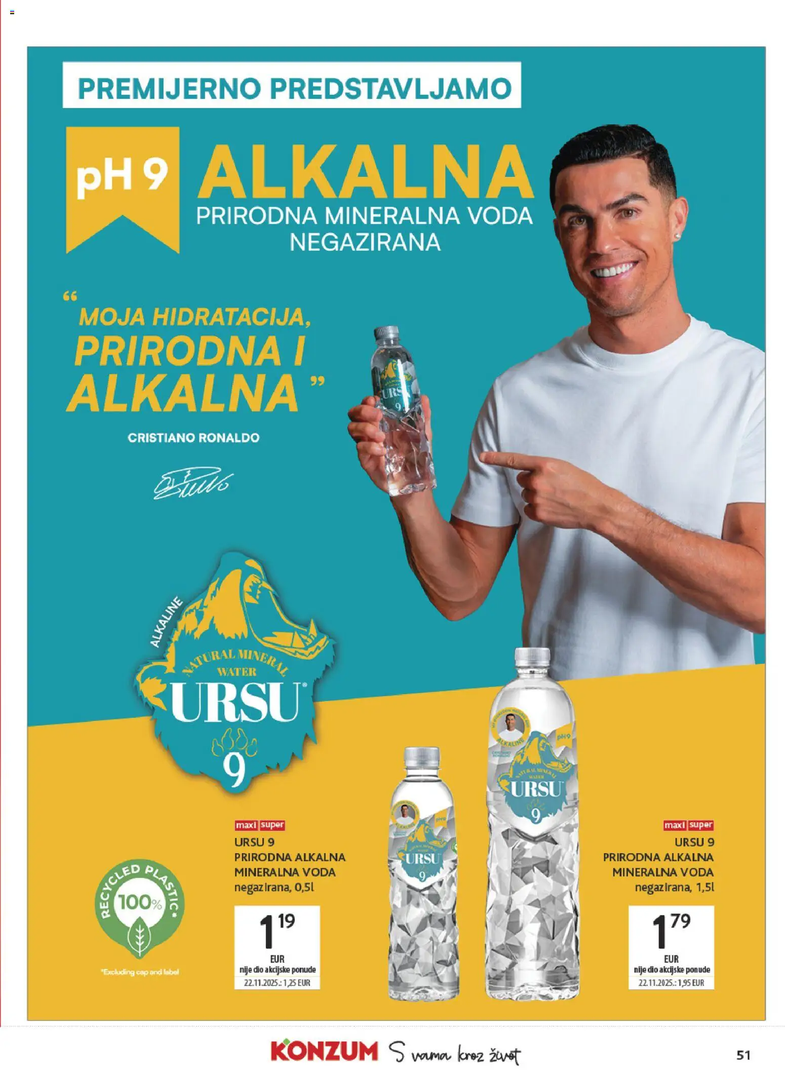 Konzum katalog | vrijedi od 18.02.2026 | Stranica: 51 | Proizvodi: Mineralna voda, Voda