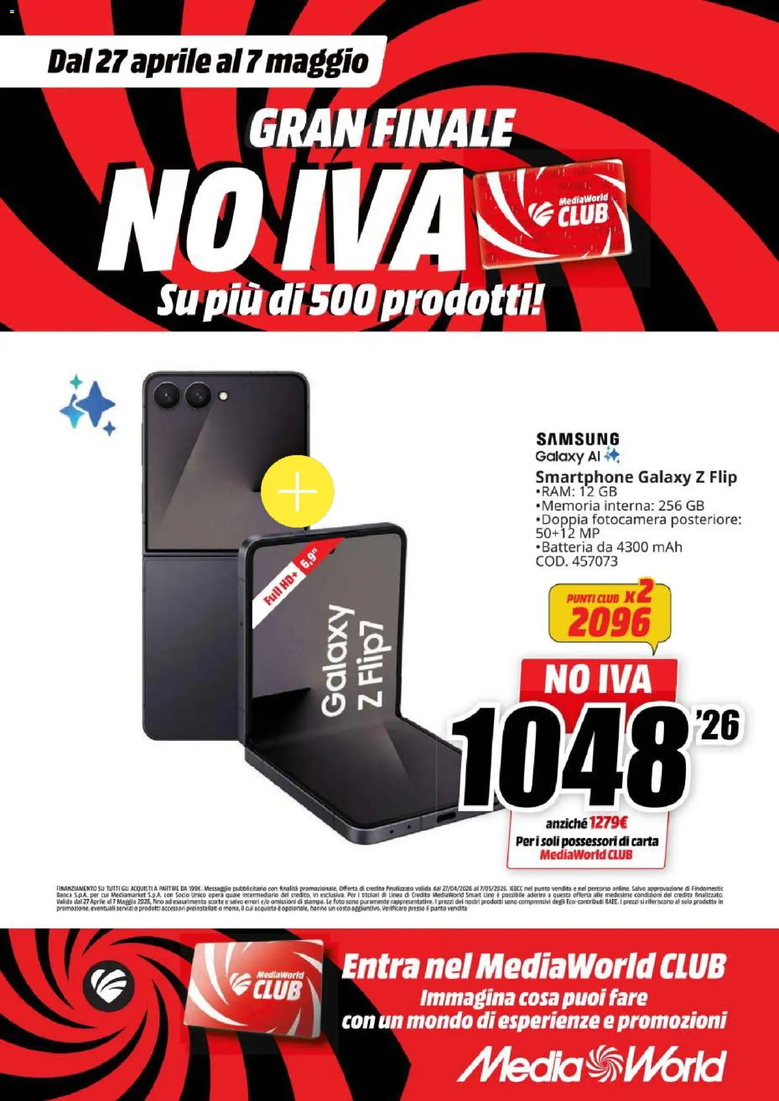 Volantino Media World del 27.04.2026 | Pagina: 58 | Prodotti: Samsung Galaxy, Smartphone, Fotocamera, Samsung