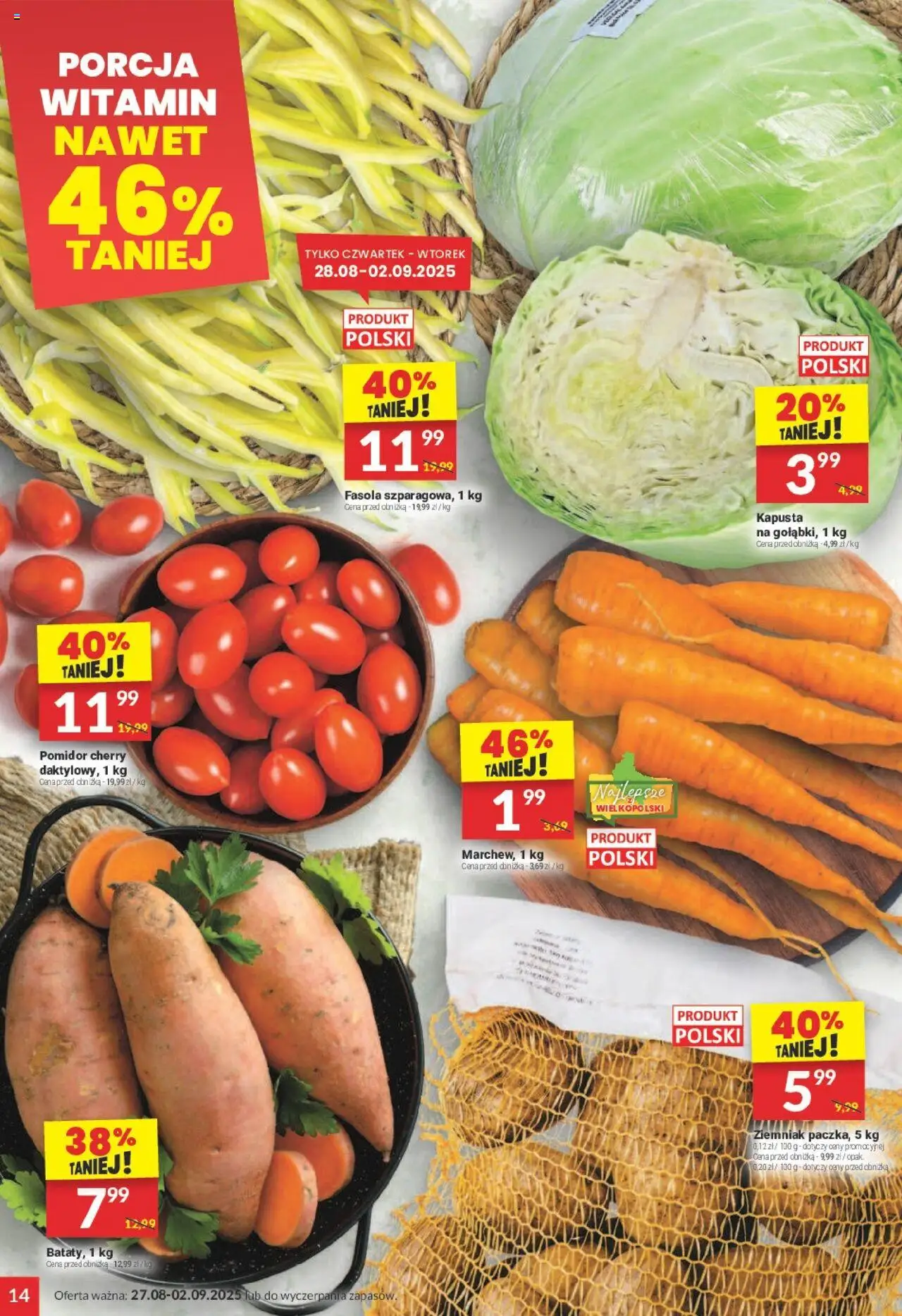 Twój Market Gazetka od 27.08.2025 | Strona: 14 | Produkty: Kapusta, Pomidor cherry