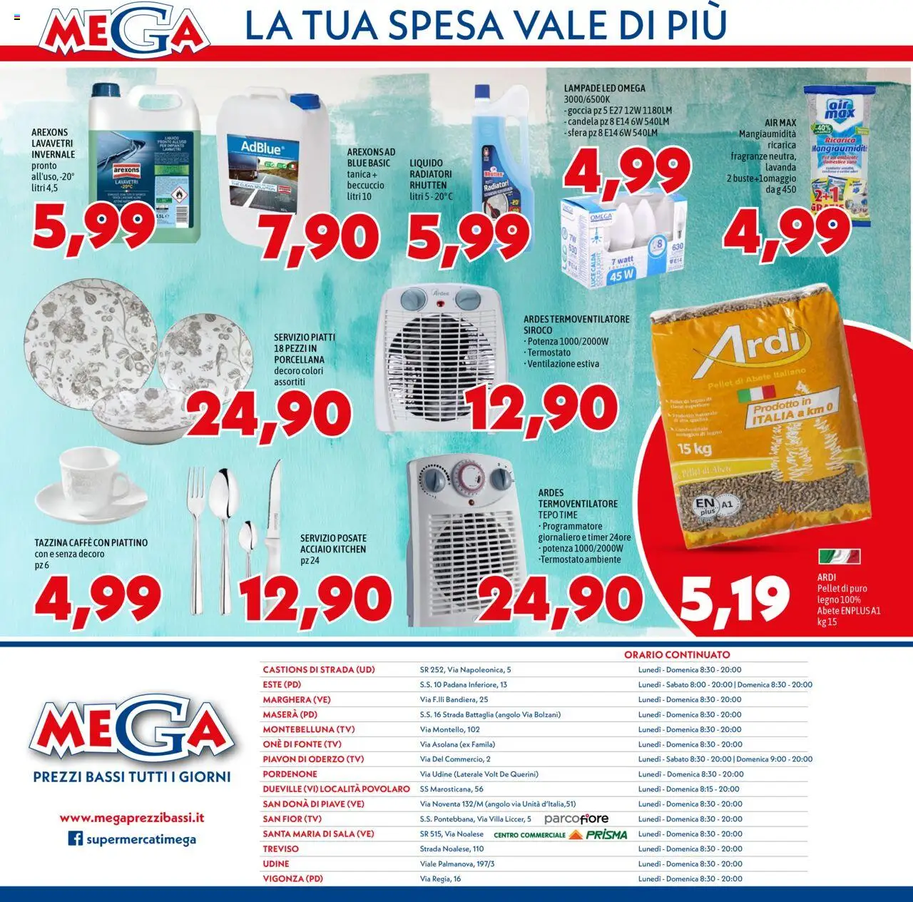 Volantino Mega del 16.10.2025 | Pagina: 12 | Prodotti: The, Tanica, Tazzina, Lavanda