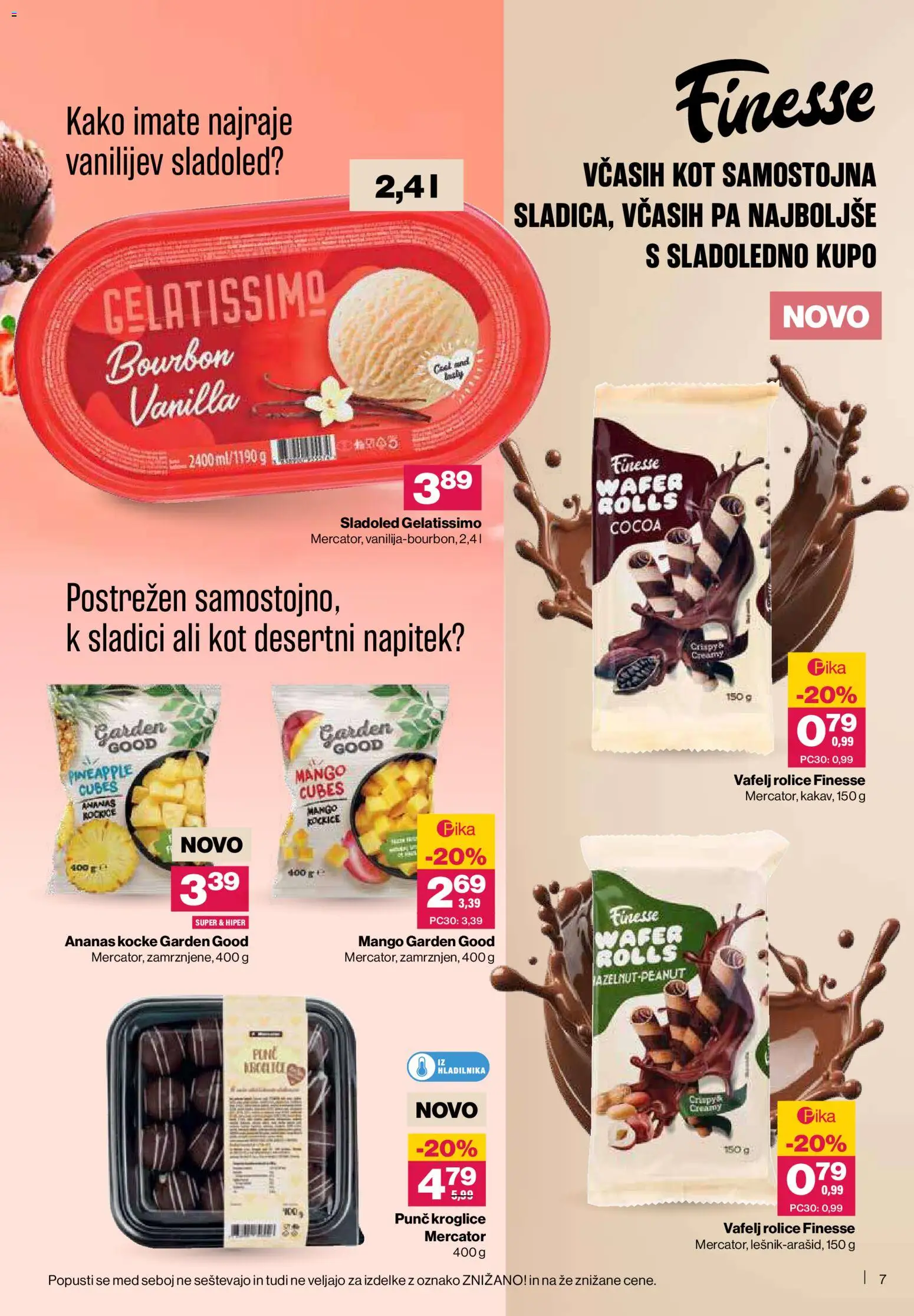 Novi Mercator katalog ponudbe – veljaven od 09.04.2026 | Stran: 7 | Izdelki: Ananas, Sladoled, Mango