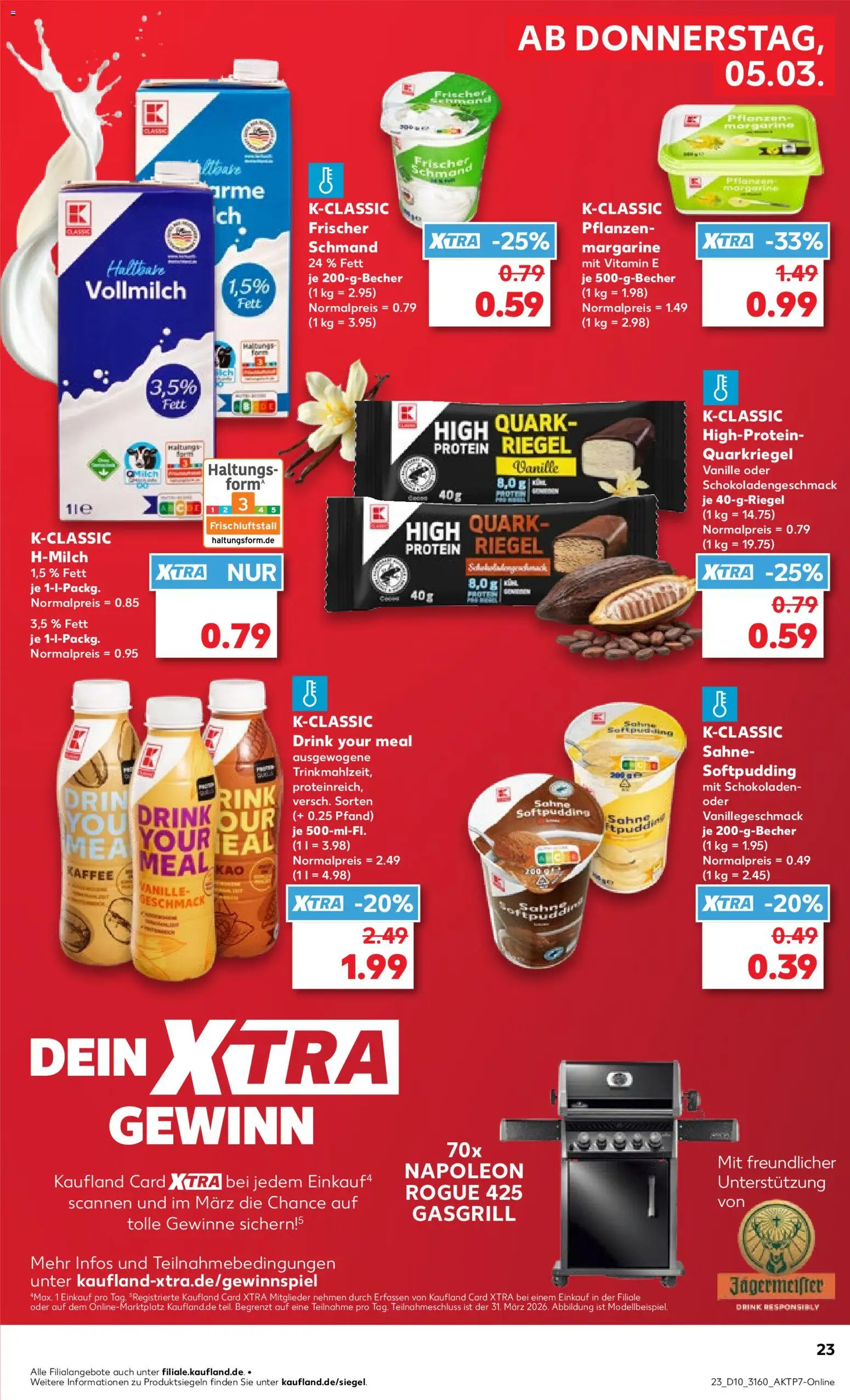 Kaufland prospekt Berlin	 – gültig ab 05.03.2026 | Seite: 23 | Produkte: Margarine, Quark, Kaffee, Jägermeister