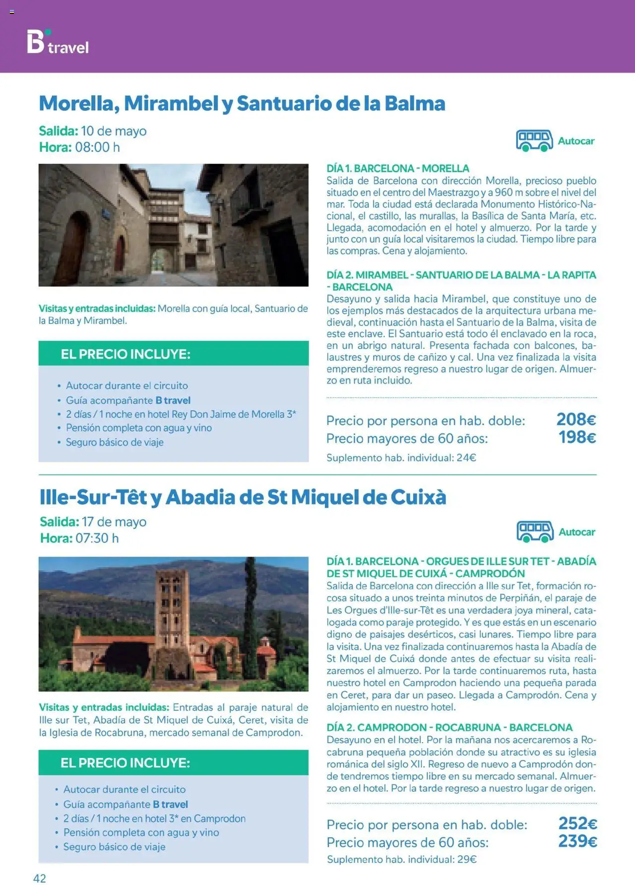 B the travel brand Viatges i Excursions │ válido desde el 01.05.2025 | Página: 42 | Productos: Un abrigo, Vino