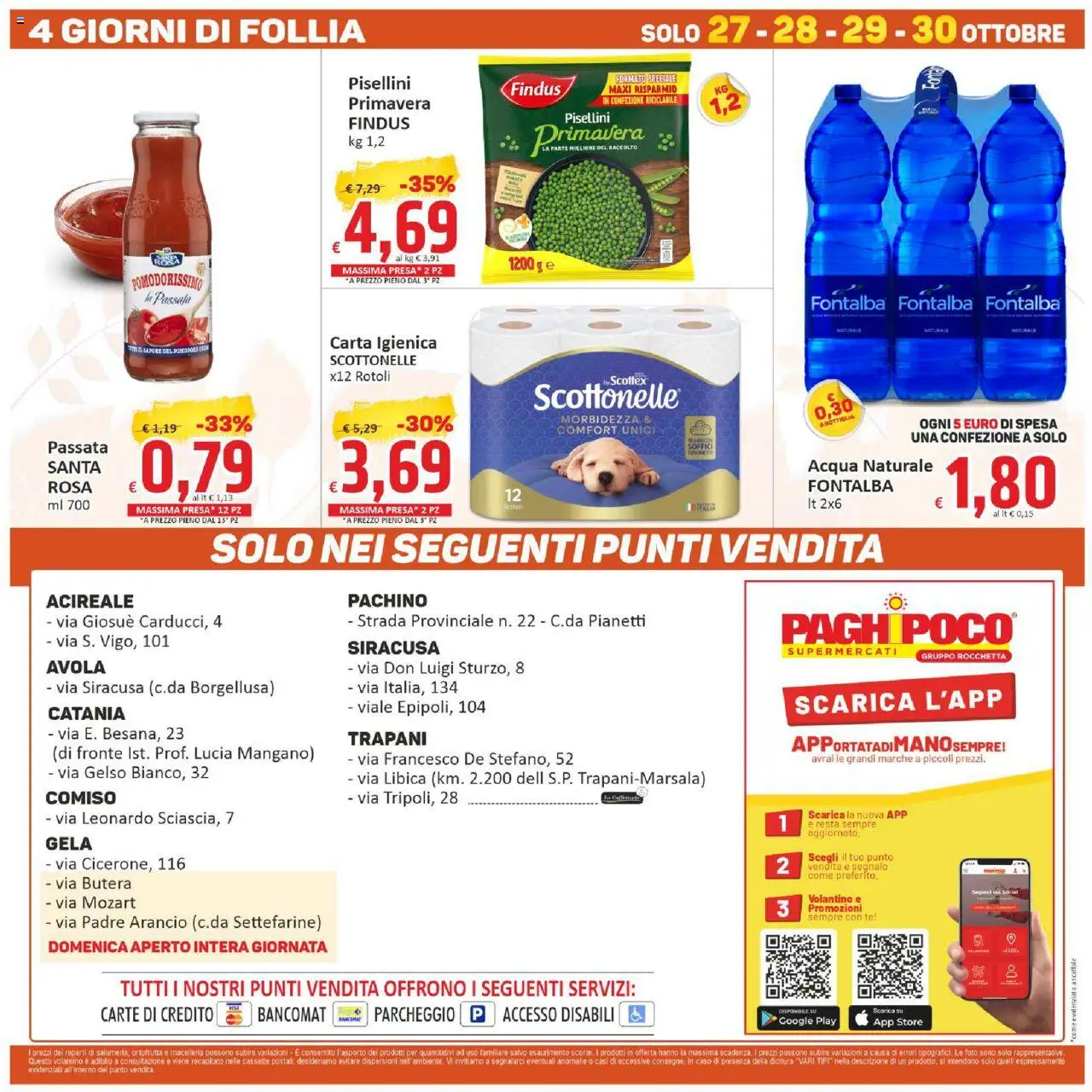 Volantino Paghi Poco del 21.10.2025 | Pagina: 20 | Prodotti: Carta igienica, Acqua, Acqua naturale, Bottiglia
