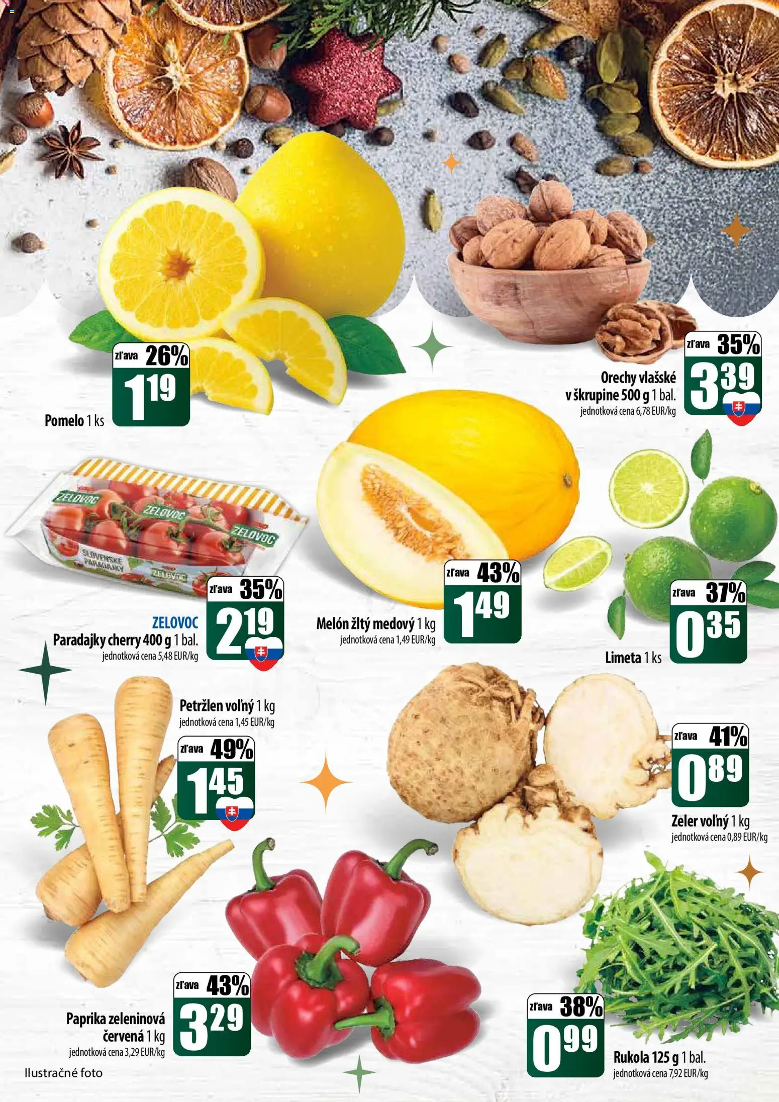 Nové COOP Jednota akcie – leták je platný od 22.12.2025 | Strana: 3 | Produkty: Paprika, Paradajky, Petržlen, Zeler